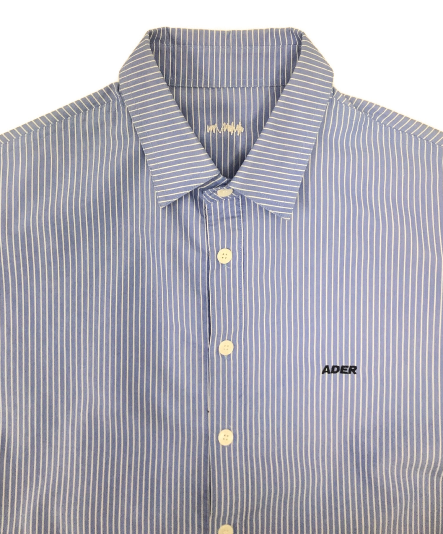 中古・古着通販】ADER error (アーダーエラー) Reda crop shirt ブルー