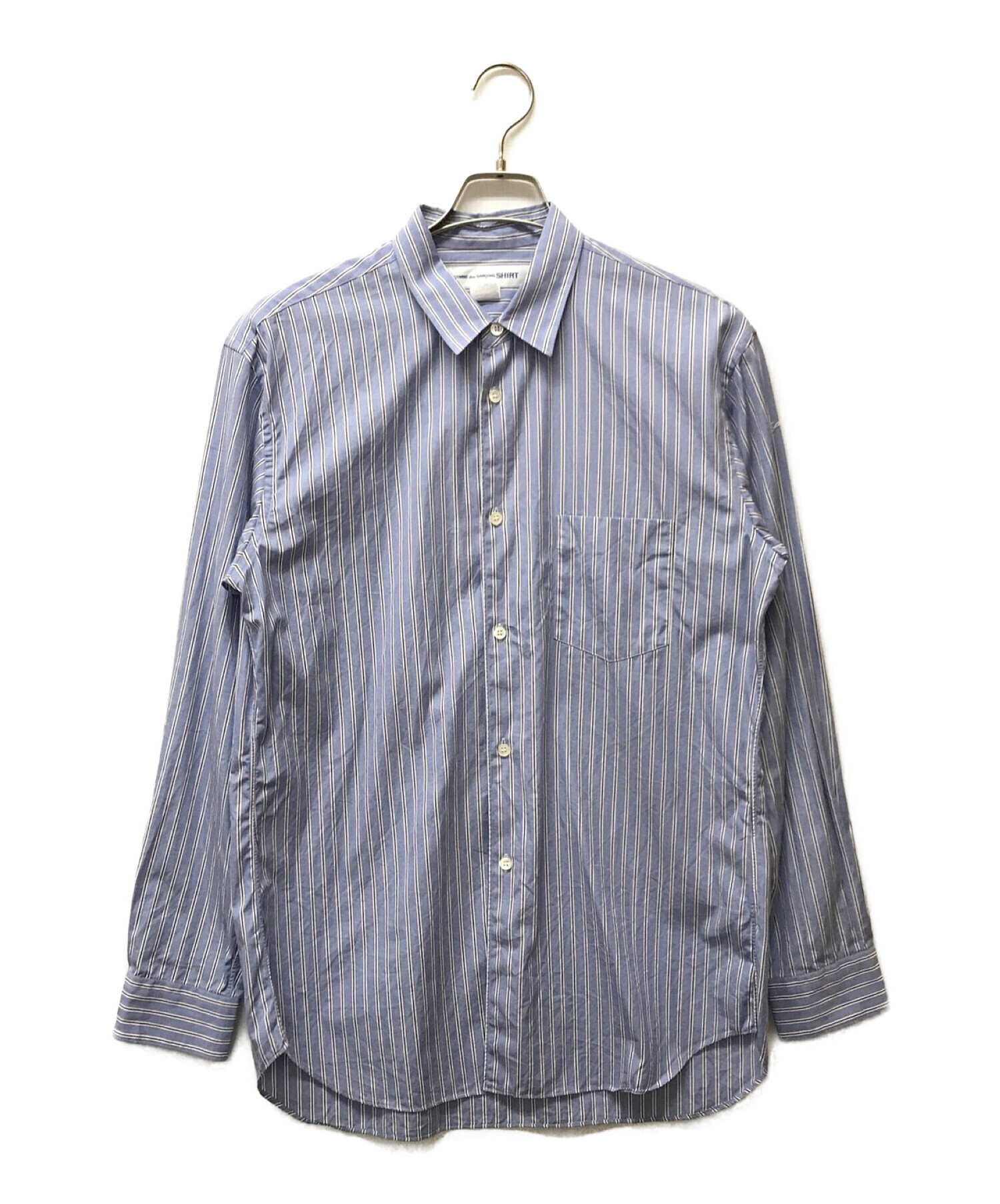 COMME des GARCONS SHIRT (コムデギャルソンシャツ) ストライプシャツ スカイブルー サイズ:M