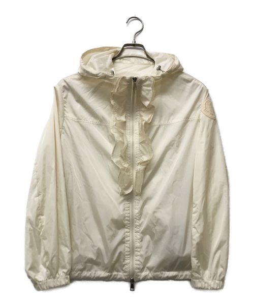 【中古・古着通販】MONCLER (モンクレール) CINABRE ナイロンフリルジャケット ホワイト｜ブランド・古着通販  トレファク公式【TREFAC FASHION】スマホサイト