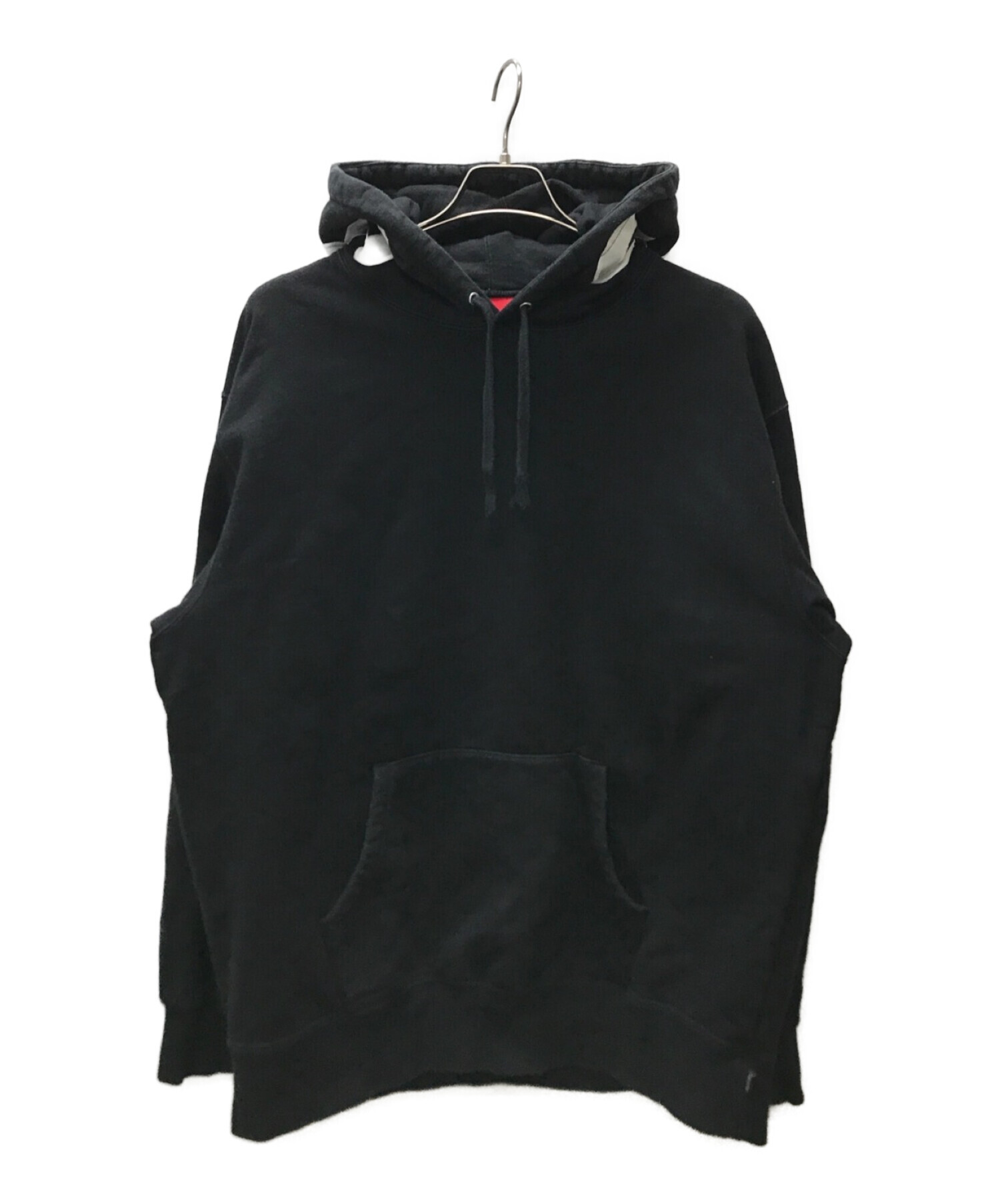 supreme contrast hooded sweatshirt 黒 M