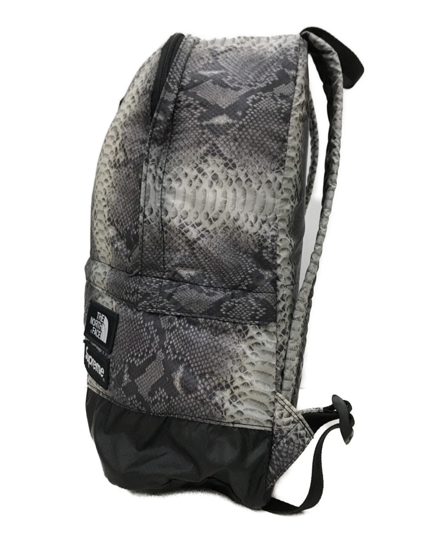 SUPREME×THE NORTH FACE (シュプリーム × ザノースフェイス) 18SS/Snakeskin Lightweight Day  BackPack/スネークスキンライトウェイトデイパック ブラック