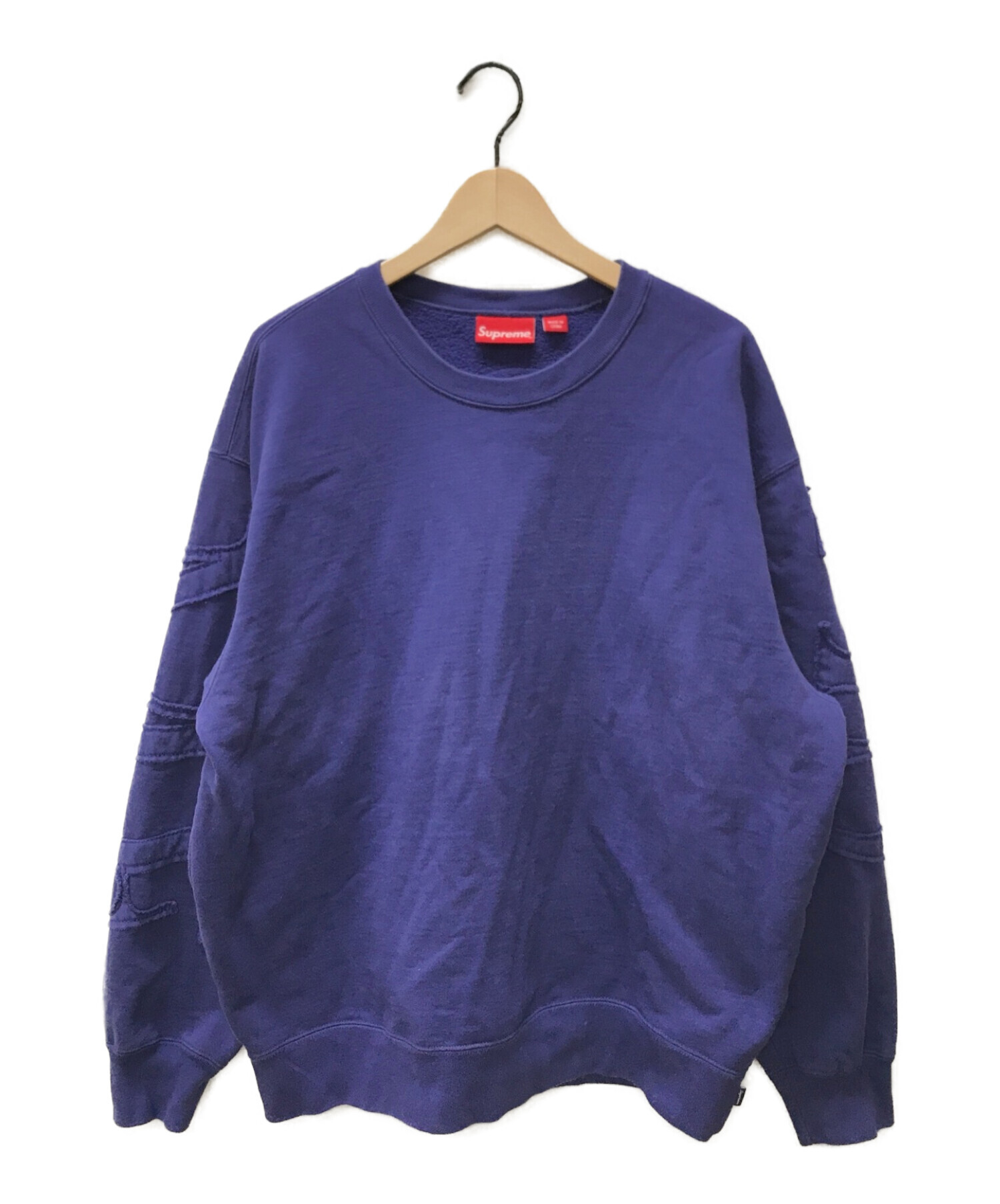 Supreme (シュプリーム) Tonal Applique Crewneck ネイビー サイズ:L