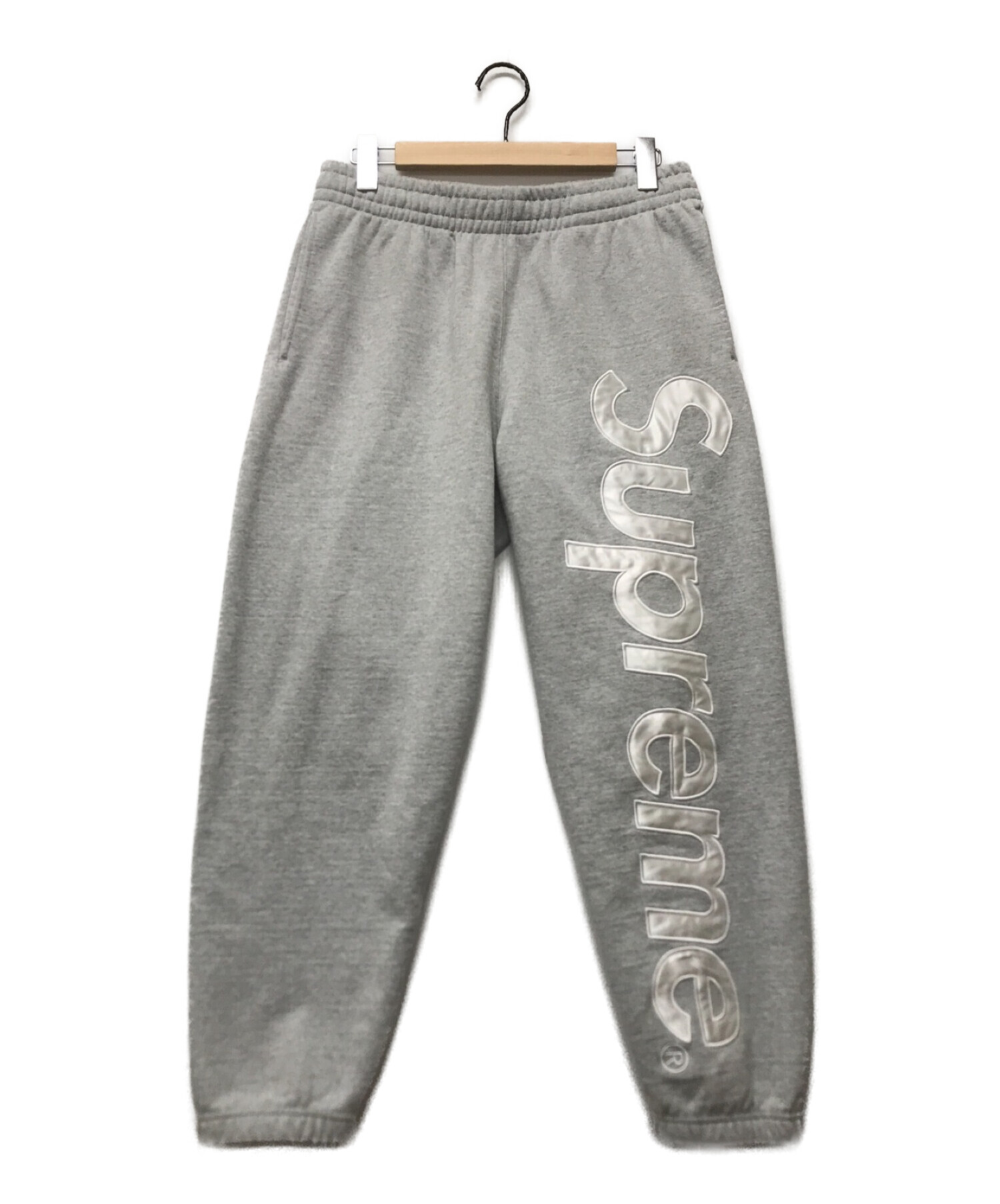 SUPREME (シュプリーム) Satin Applique Sweatpant グレー サイズ:S