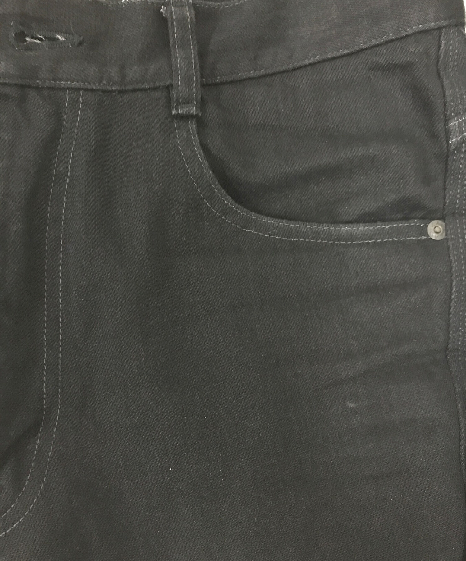 中古・古着通販】LAD MUSICIAN (ラッドミュージシャン) 12oz TAPERED WIDE DENIM PANTS ブラック  サイズ:M｜ブランド・古着通販 トレファク公式【TREFAC FASHION】スマホサイト