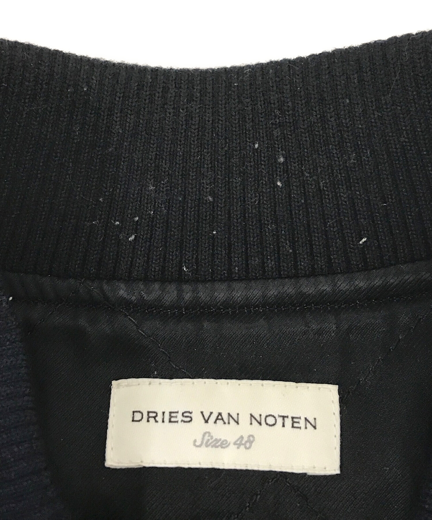 DRIES VAN NOTEN (ドリスヴァンノッテン) ベロアジャケット ネイビー サイズ:SIZE 48