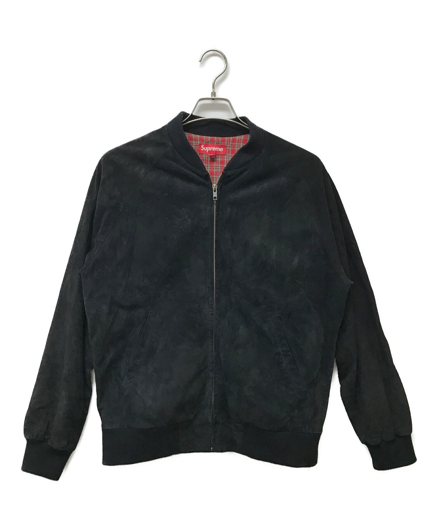 SUPREME (シュプリーム) スエードボンバージャケット ブラック サイズ:M
