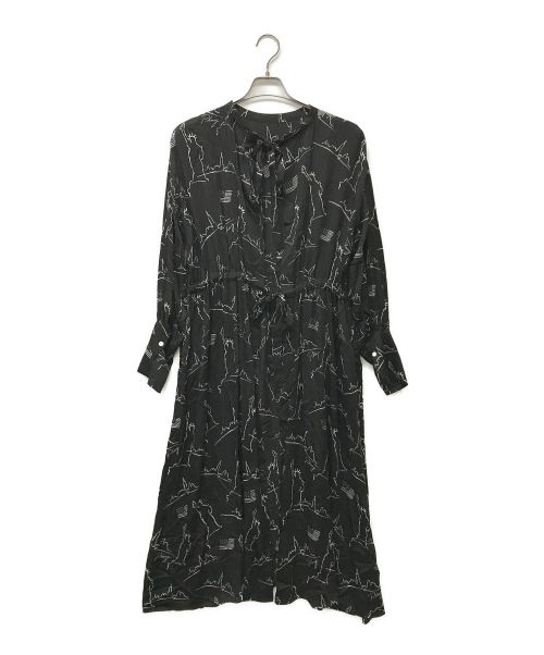 PHEENY (フィーニー) NYC PRINTED BACK OPEN DRESS ブラック サイズ:Free