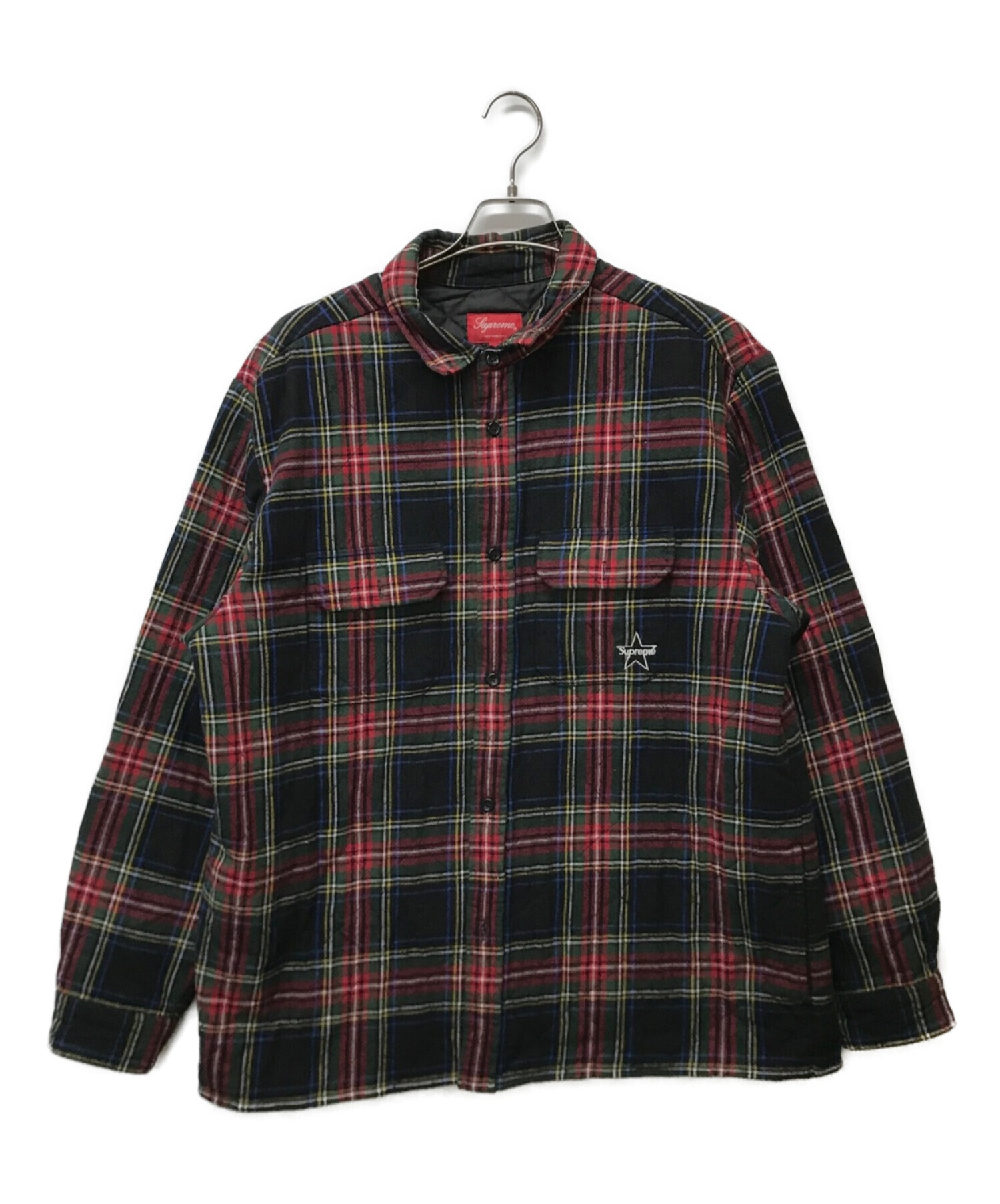 supreme Quilted Flannel Shirt Lサイズ