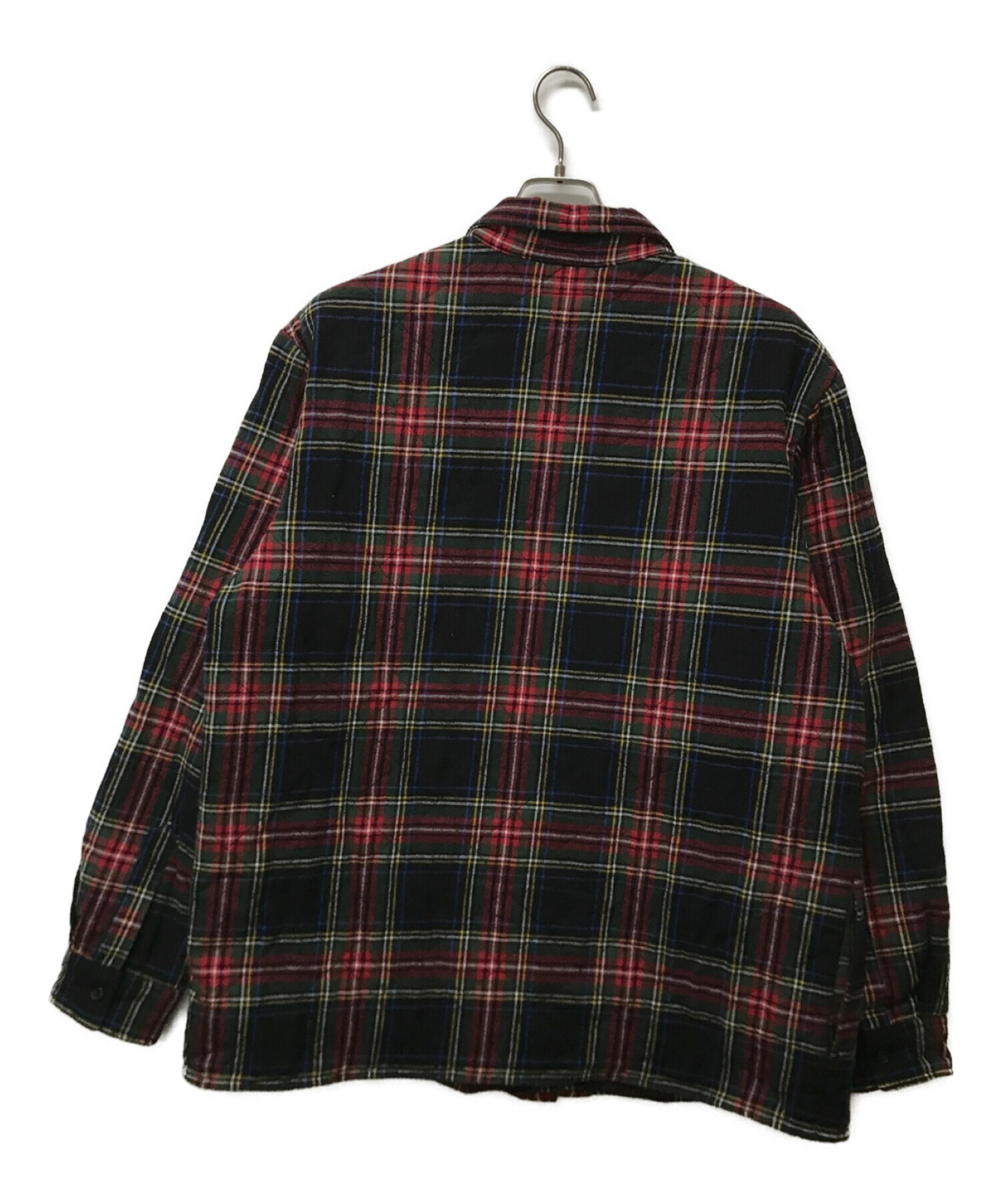 Lサイズ　supreme quilted plaid flannel shirt