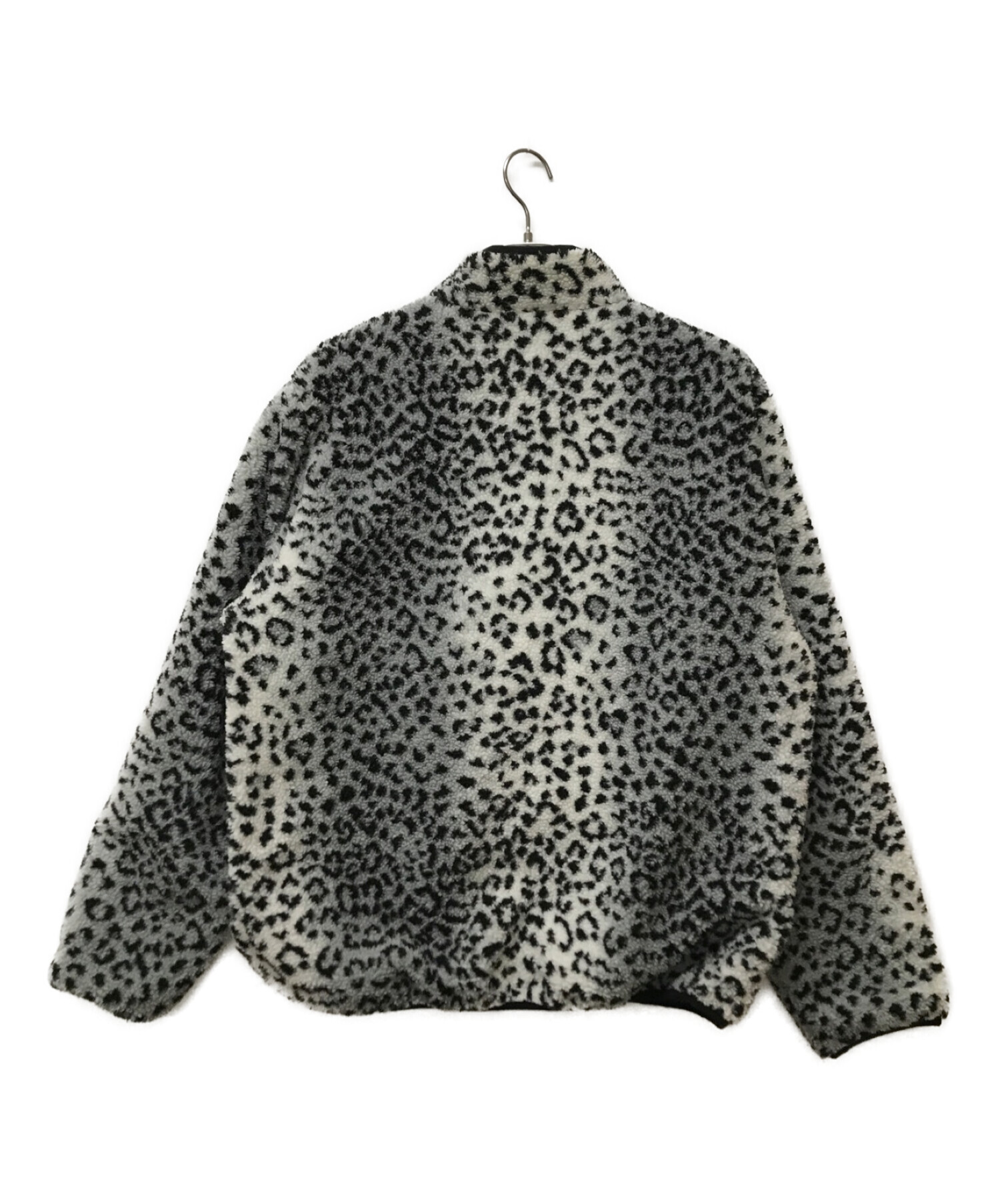 SUPREME (シュプリーム) Leopard Fleece Reversible Jacket グリーン×グレー サイズ:XL
