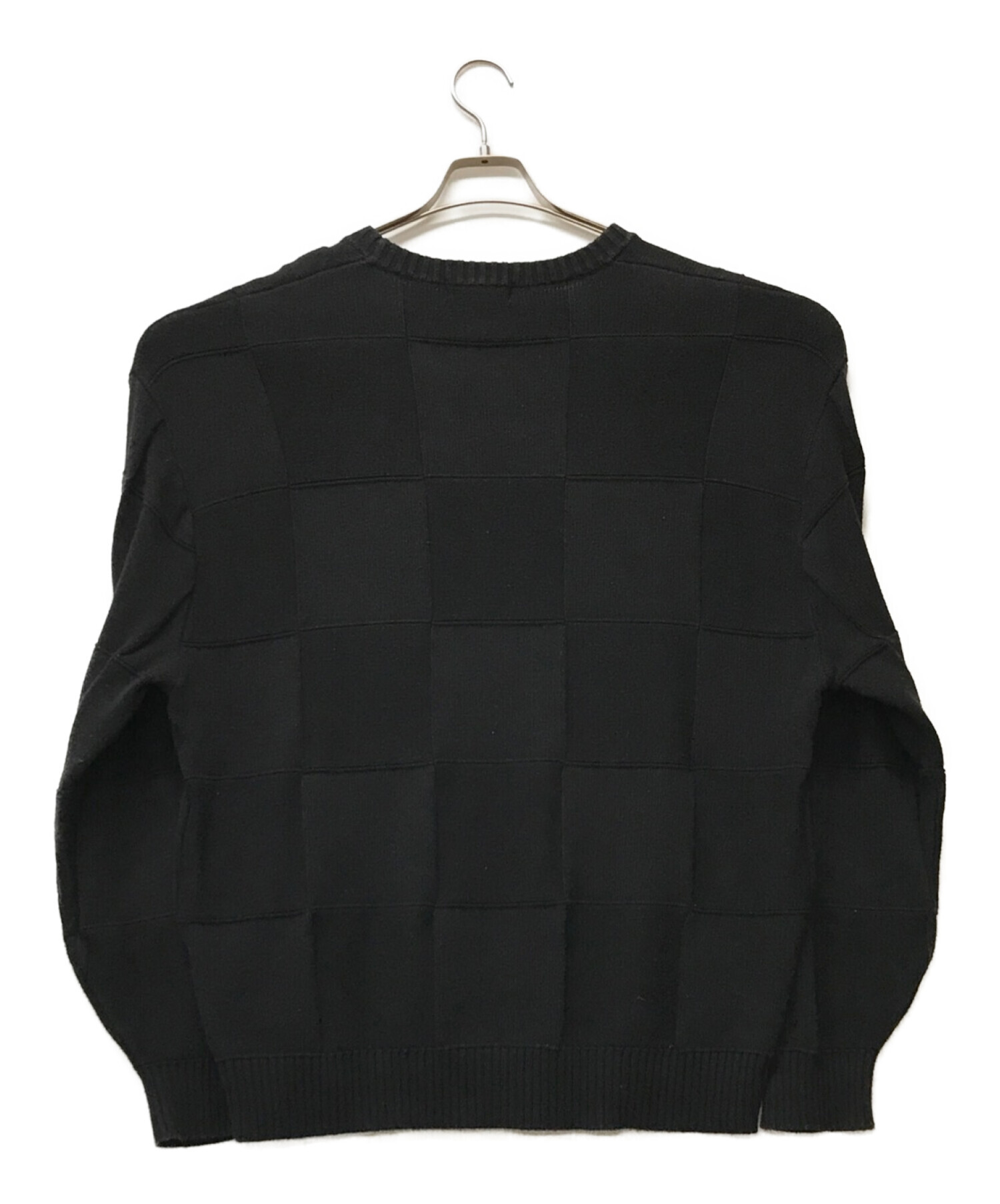 Supreme (シュプリーム) Tonal Checkerboard Small Box Sweater ブラック サイズ:L