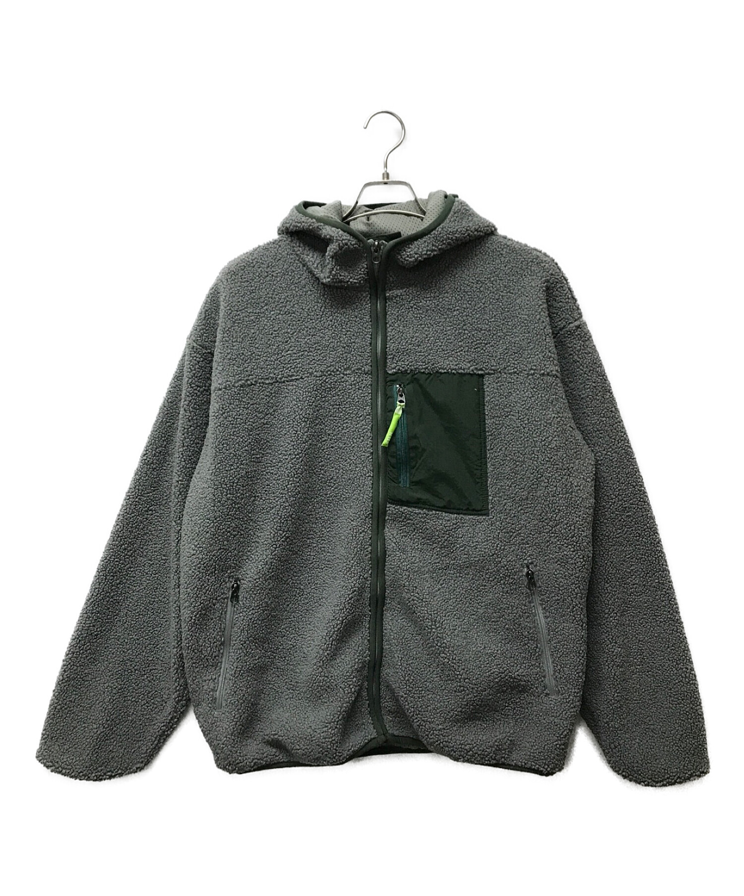 HUF (ハフ) FORT POINT SHERPA JACKET グレー サイズ:M