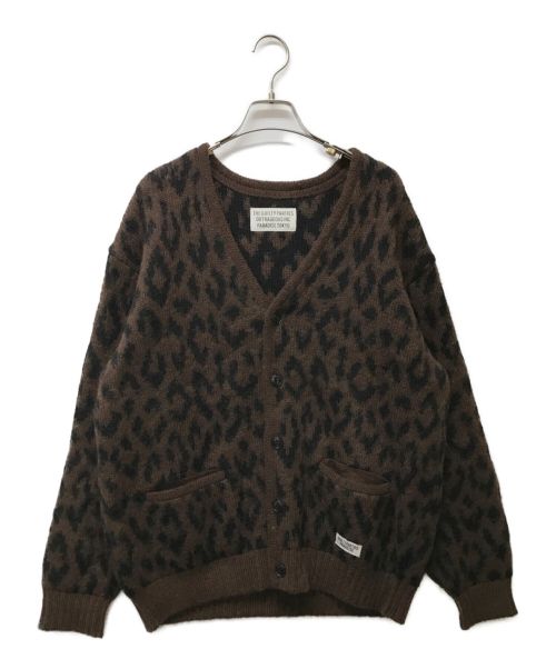 WACKO MARIA LEOPARD HEAVY MOHAIR カーディガン-silversky