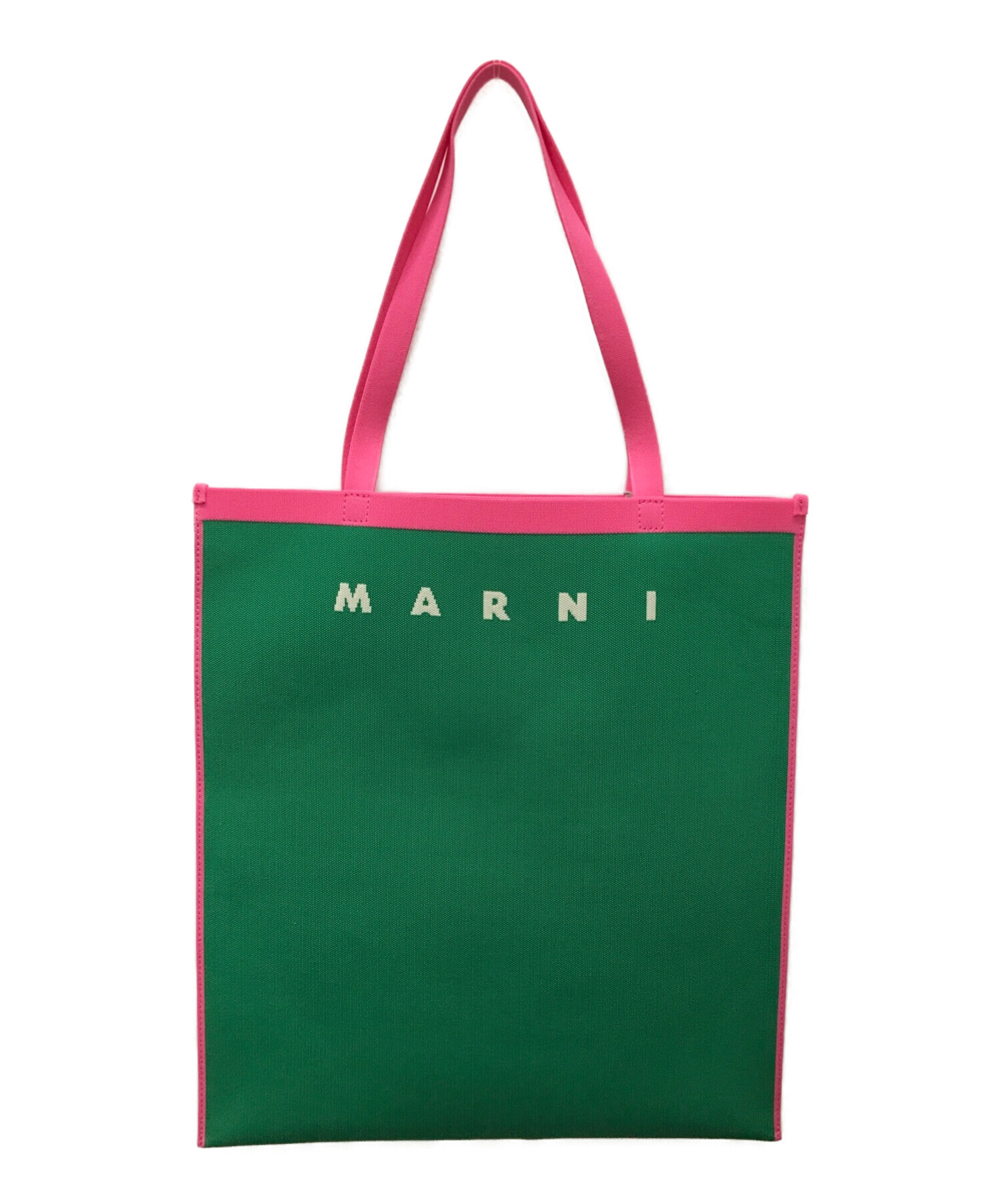 MARNI (マルニ) フラットショッピングバッグ グリーン