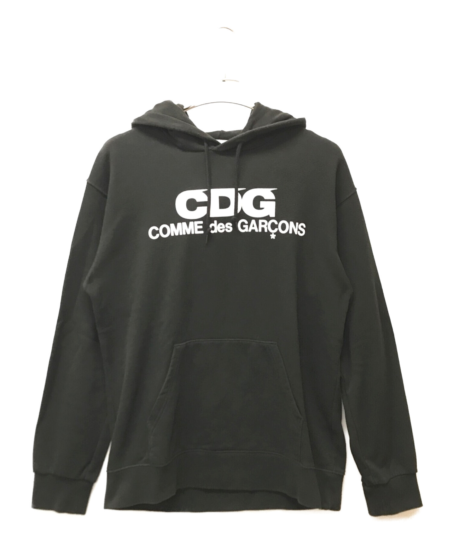 コムデギャルソン CDG パーカー ロゴプリント ビッグロゴ  ブラック XL