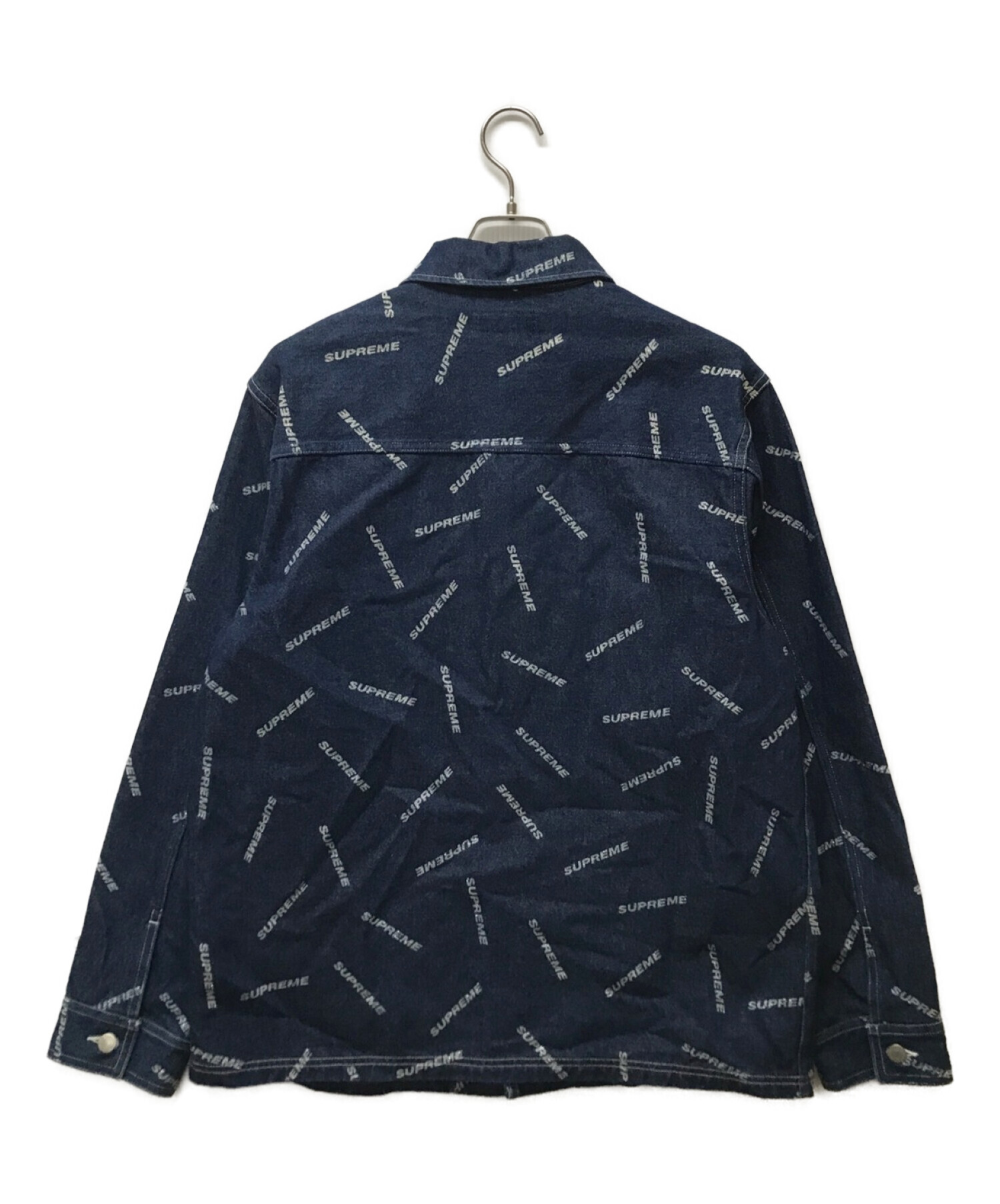 Supreme denim logo top chore coat