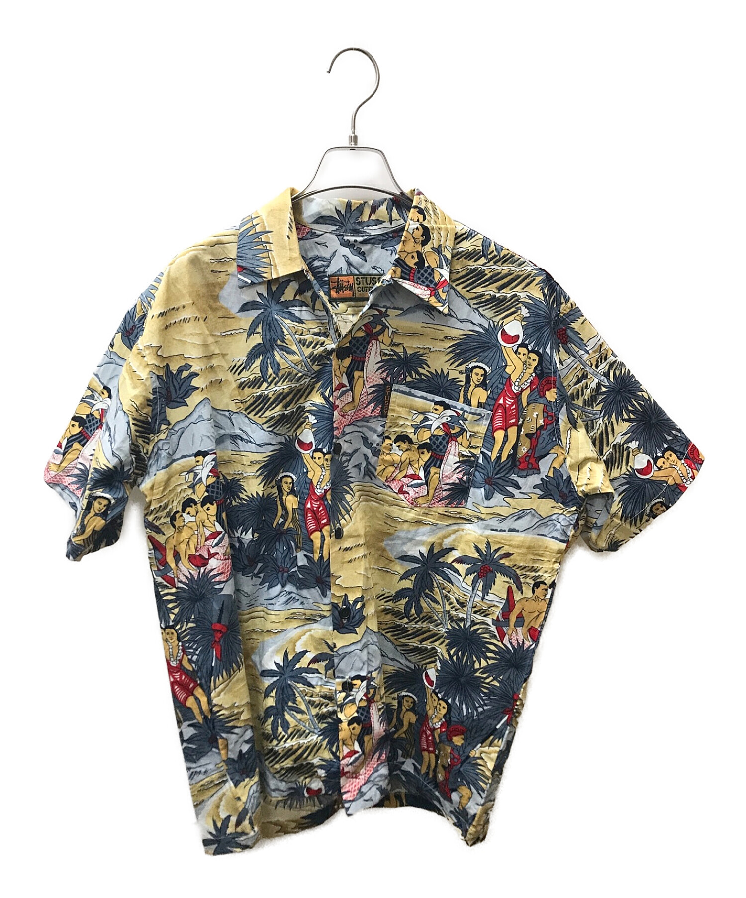 中古・古着通販】stussy (ステューシー) アロハシャツ ベージュ サイズ