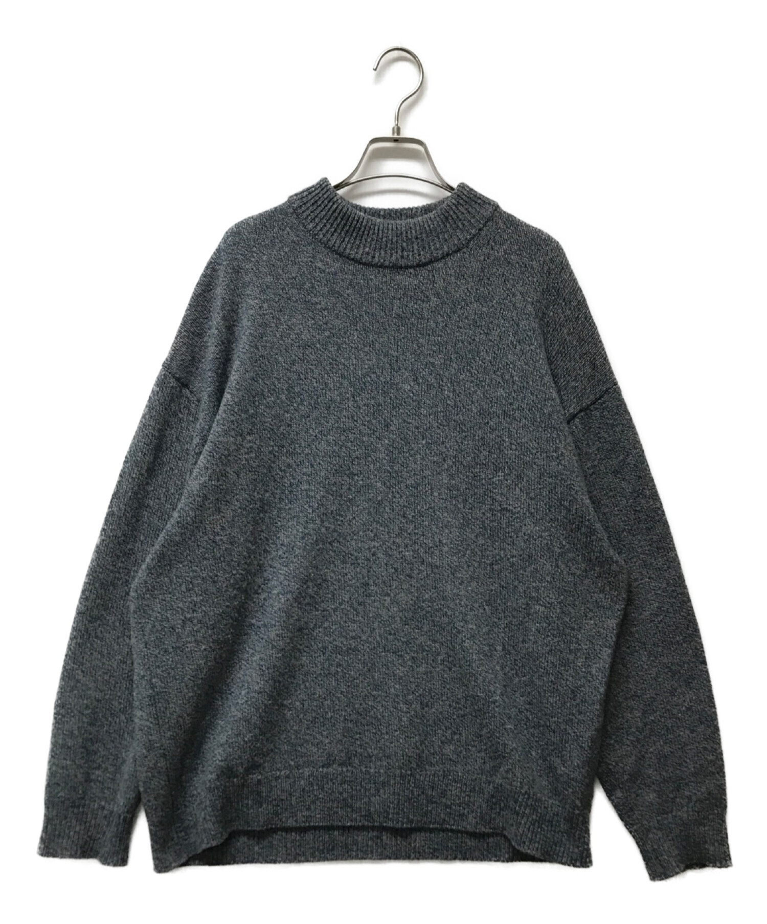 ATON (エイトン) WOOL MOULINE | モックネックセーター ネイビー サイズ:04