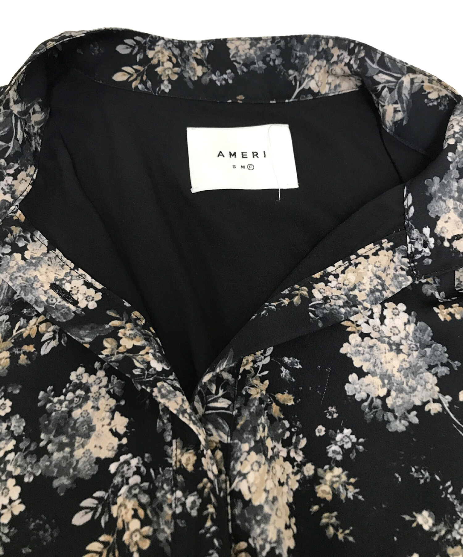Ameri (アメリ) GIULIA DRAWSTRING SHIRT DRESS ブラック サイズ:F