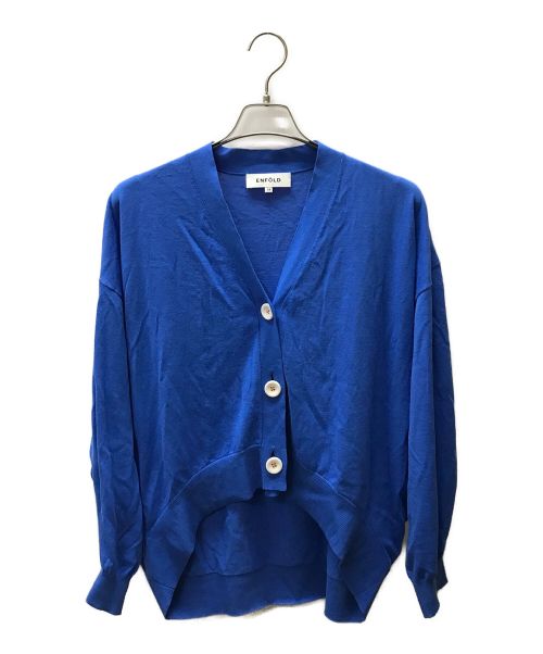 中古・古着通販】ENFOLD (エンフォルド) HEXAGON CARDIGAN ブルー