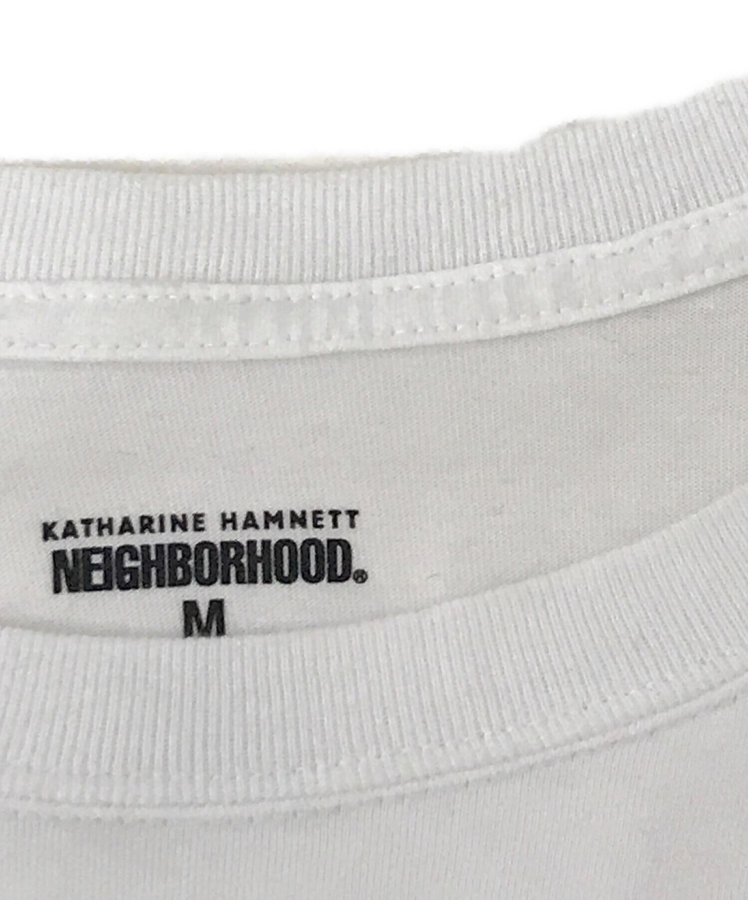 NEIGHBORHOOD (ネイバーフッド) KATHARINE HAMNETT (キャサリンハムネット) Tシャツ ホワイト サイズ:M