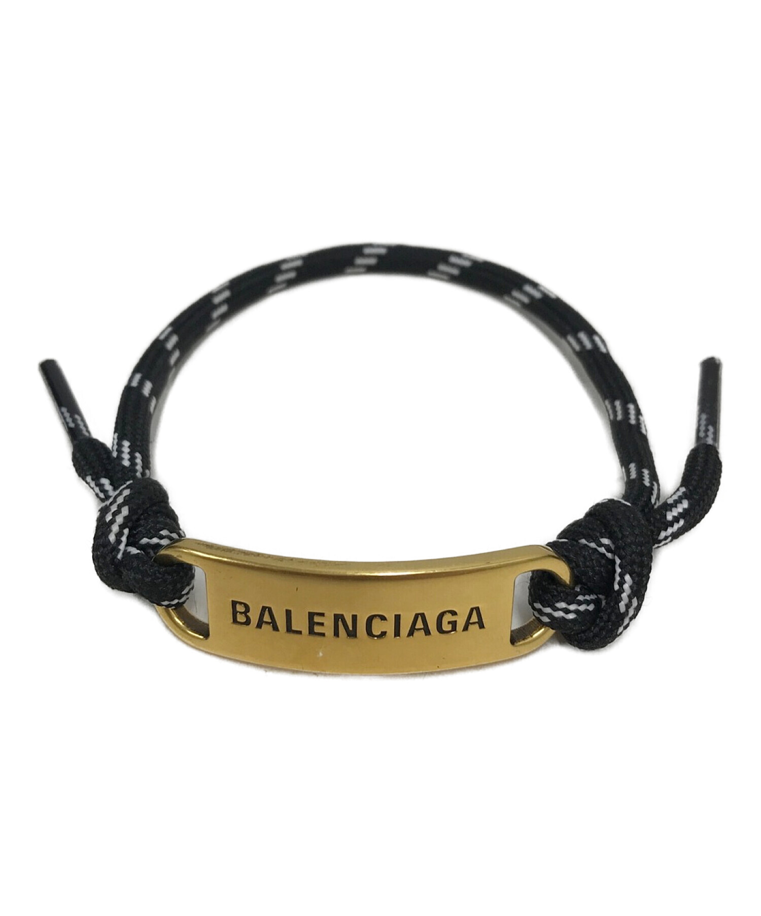 BALENCIAGA (バレンシアガ) PLATE ブレスレット ブラック