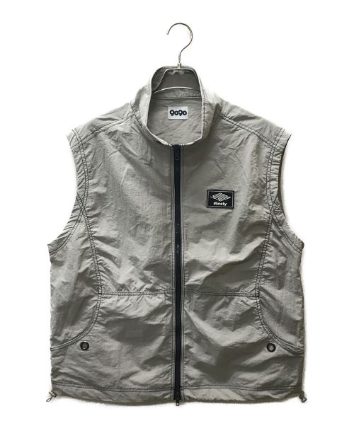 中古・古着通販】9090 (9090) Tech Logo Nylon Vest グレー サイズ:XL