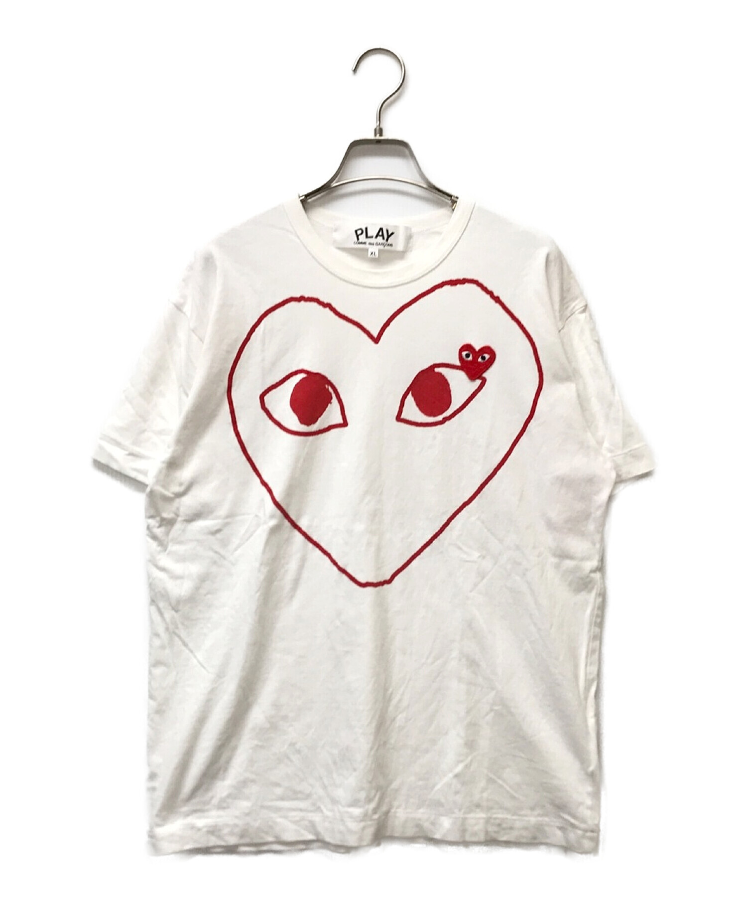 【希少XXLサイズ】プレイコムデギャルソン♡刺繍ロゴ　人気即完売品　半袖Tシャツ