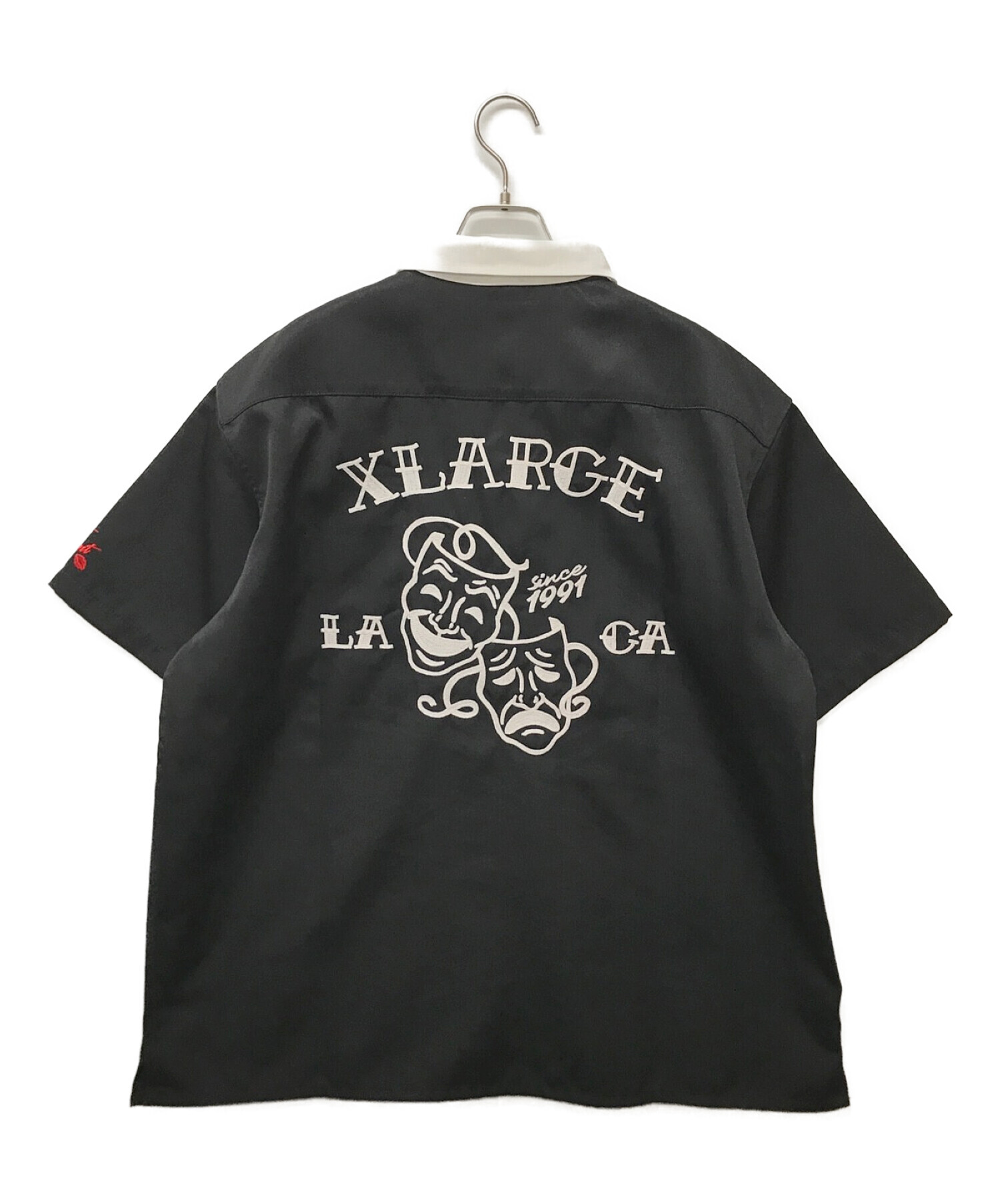 X-LARGE (エクストララージ) オープンカラーシャツ ブラック サイズ:L