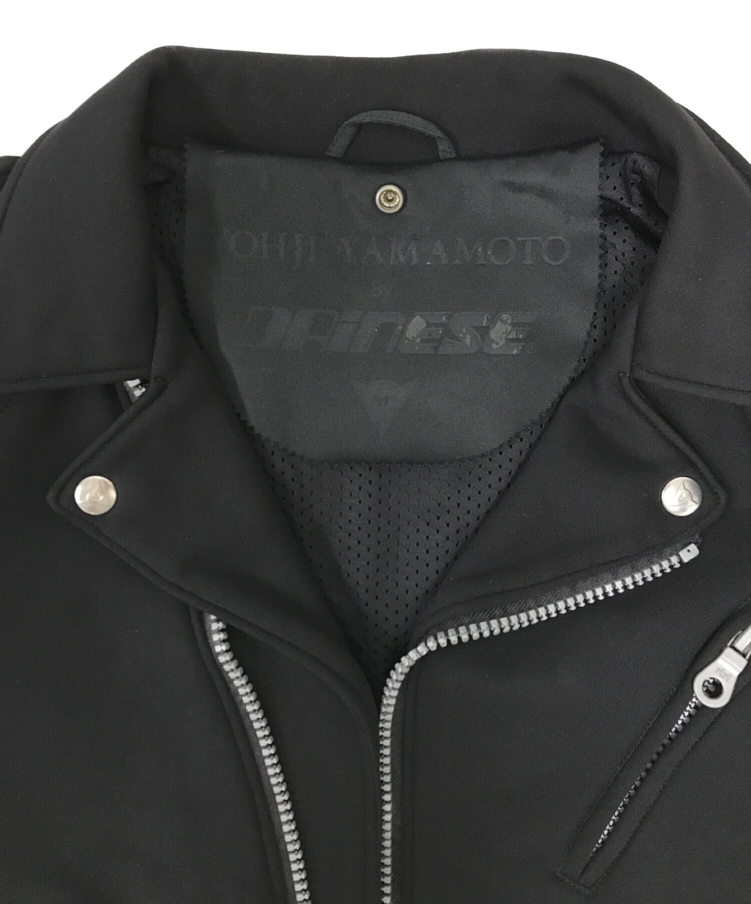 Yohji Yamamoto pour homme (ヨウジヤマモト プールオム) DAINESE (ダイネーゼ) コラボダブルライダースジャケット  ブラック サイズ:SIZE 1(46)