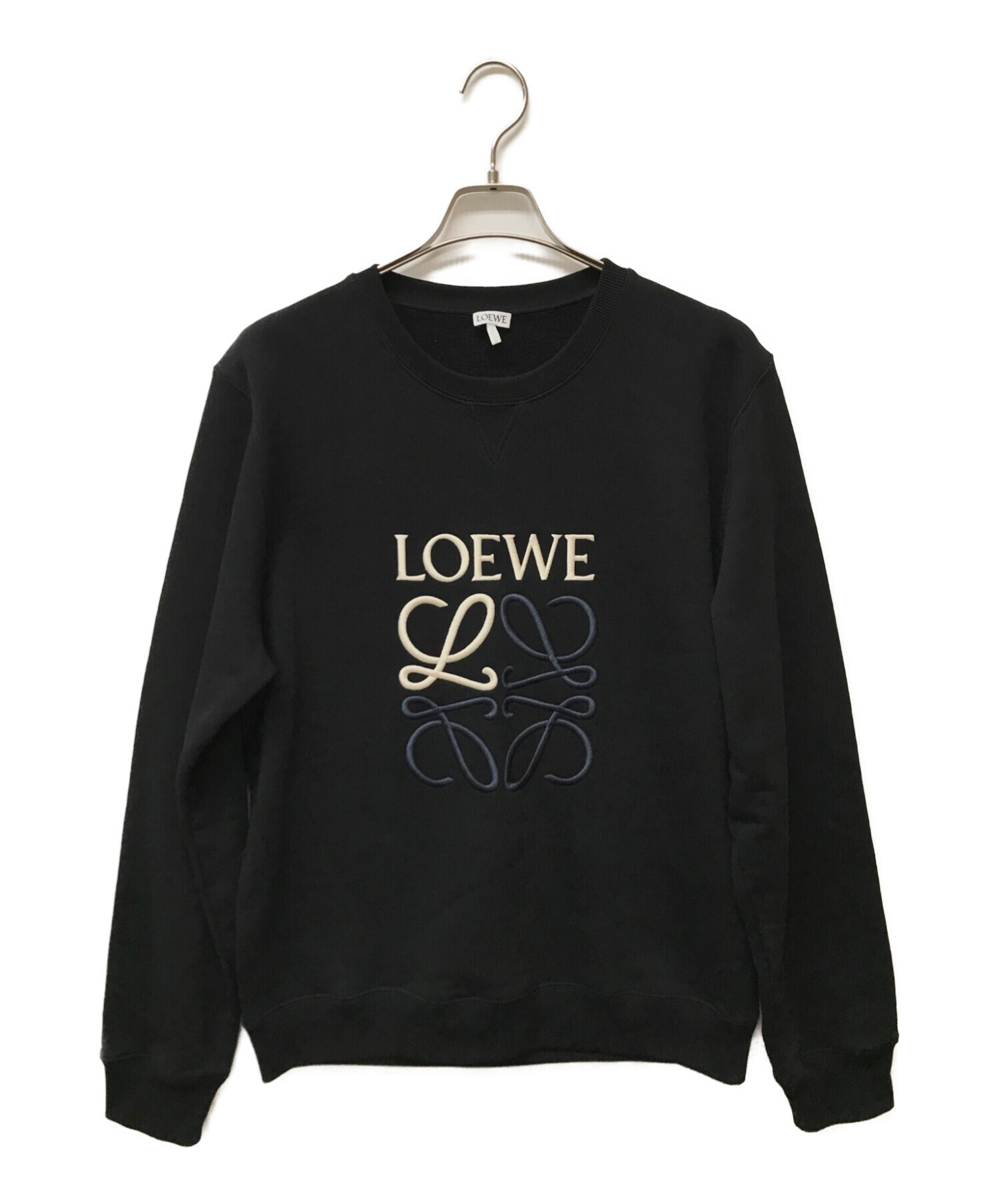 LOEWE (ロエベ) アナグラム スウェットシャツ ブラック サイズ:XXL