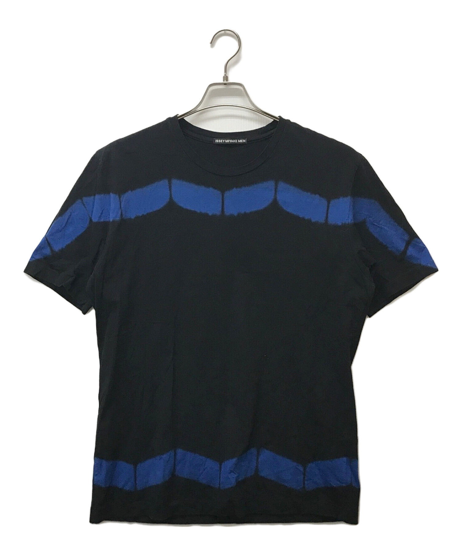 ISSEY MIYAKE MEN (イッセイミヤケメン) 染クルーネックTEE ブラック×ブルー サイズ:4