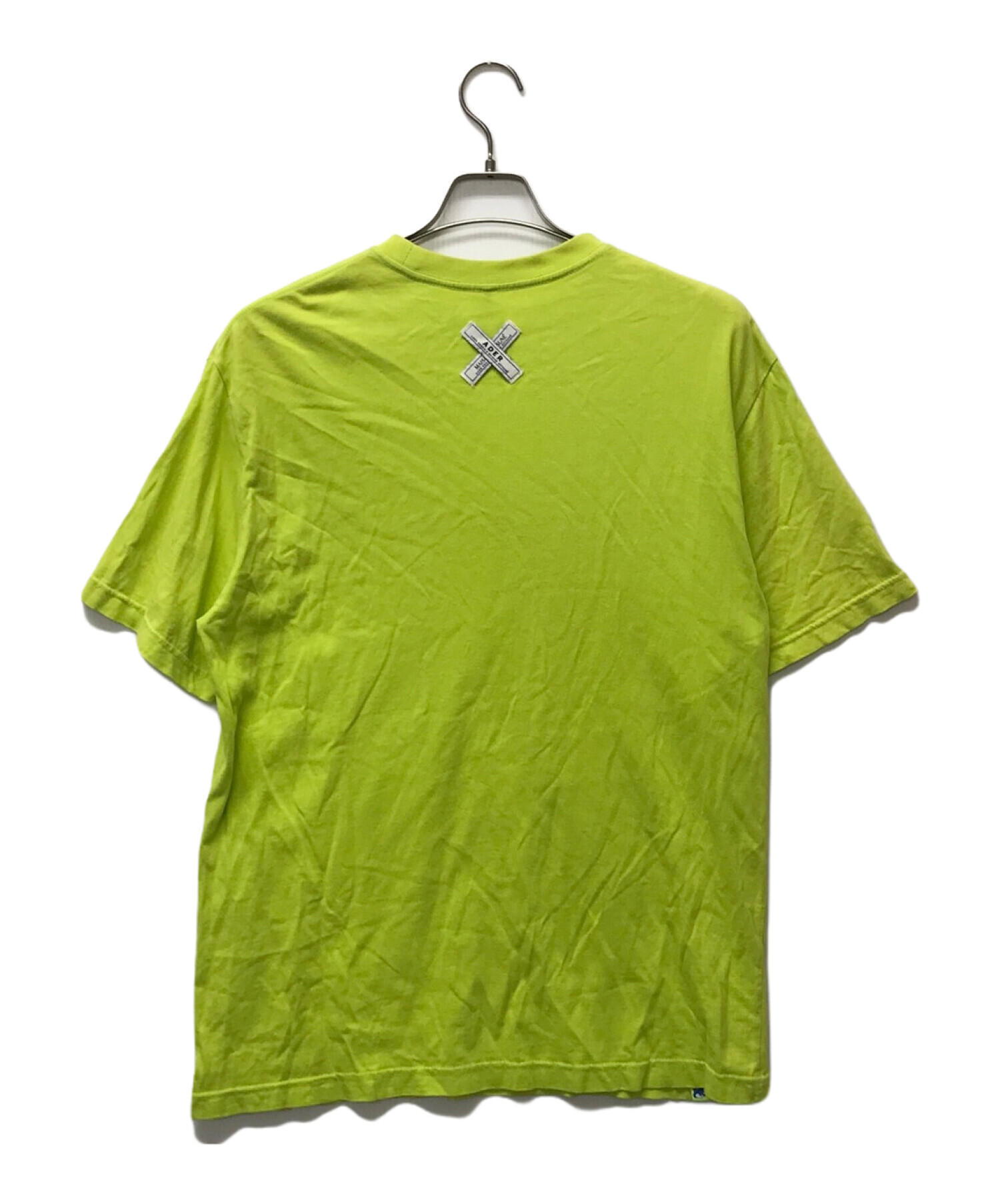ADER error (アーダーエラー) MAISON KITSUNE (メゾンキツネ) コラボクルーネックロゴTシャツ グリーン サイズ:3