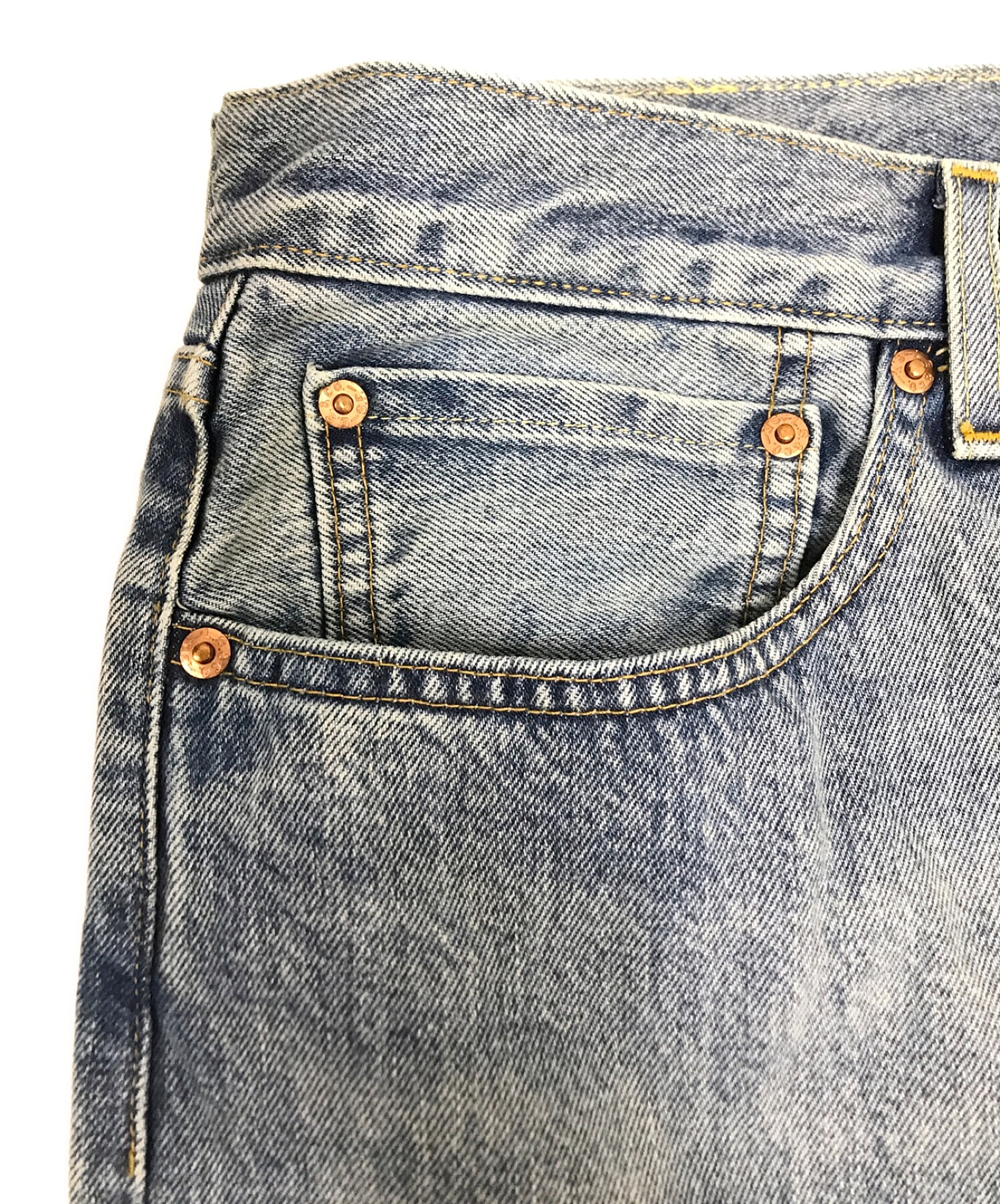 LEVI'S (リーバイス) BEAMS (ビームス) Super Wide Jean Beams Blue スカイブルー サイズ:W31　L32