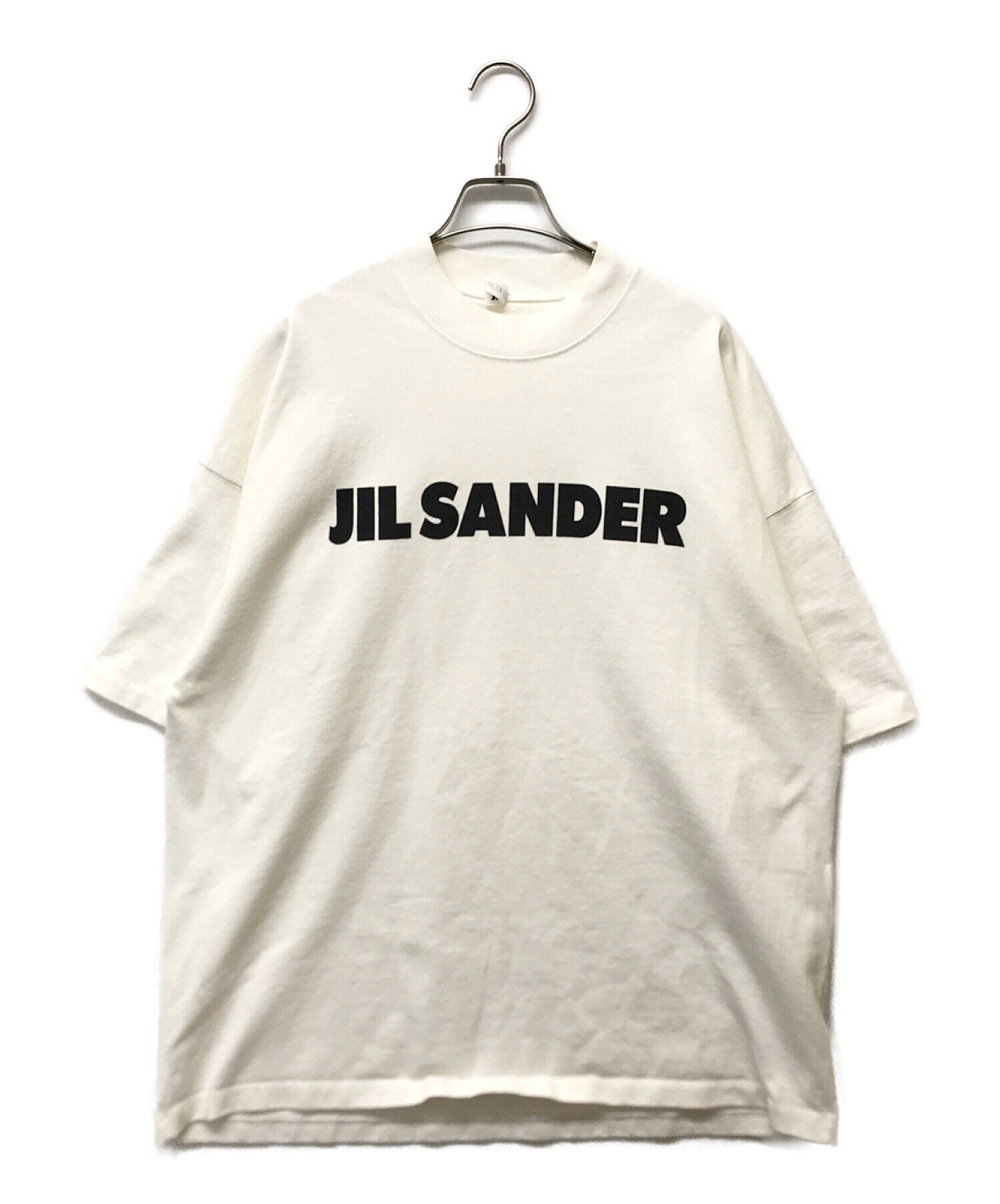 JIL SANDER (ジルサンダー) ロゴプリントオーバーサイズTシャツ ホワイト サイズ:S