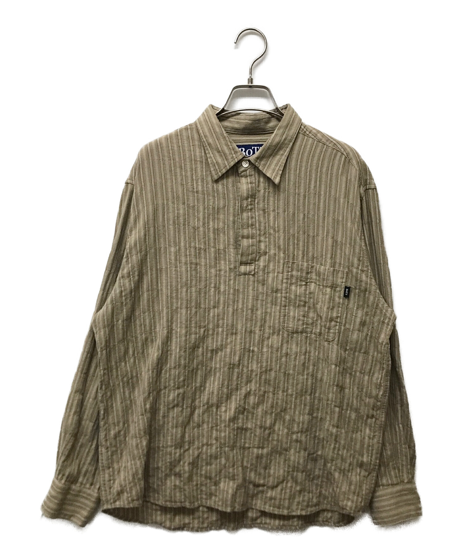 中古・古着通販】BoTT (ボット) Stripe Pullover Shirt ベージュ ...