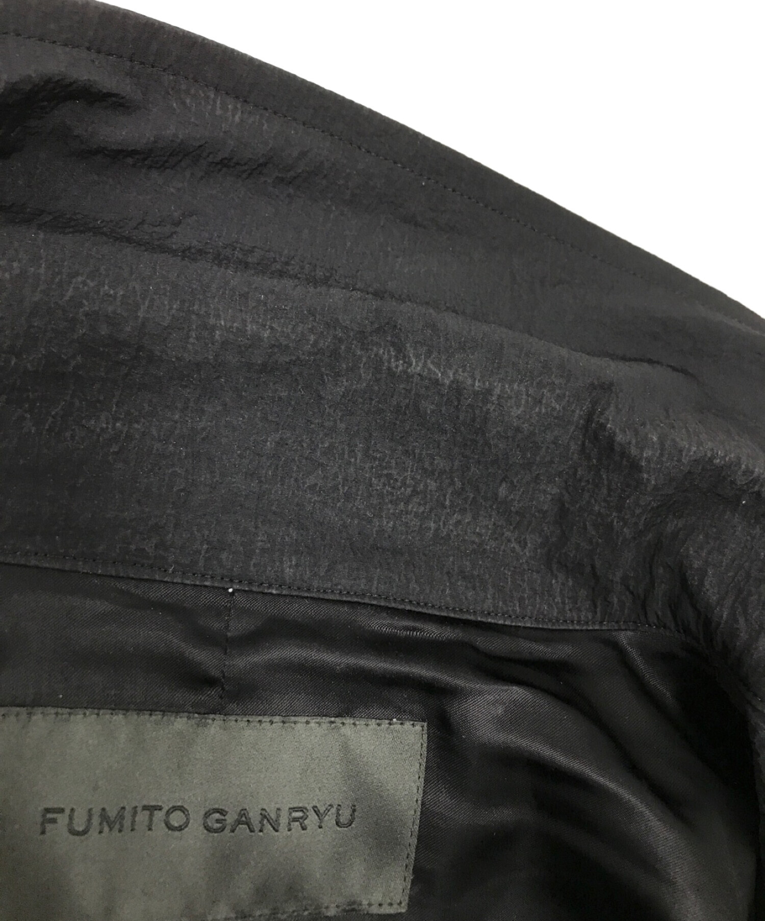 FUMITO GANRYU (フミトガンリュウ) キモノナイロンコーチジャケット ブラック サイズ:3