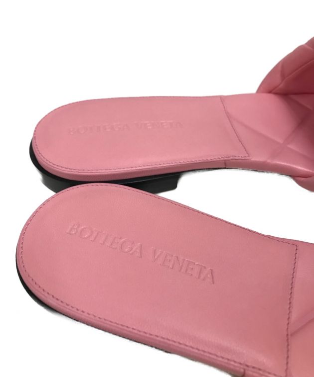 BOTTEGA VENETA (ボッテガベネタ) パデットフラットサンダル ピンク サイズ:38