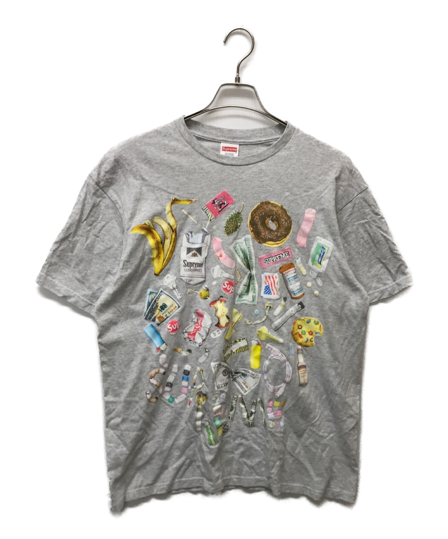 人気の店supreme Tシャツ グレー サイズL Tシャツ/カットソー(半袖/袖なし)