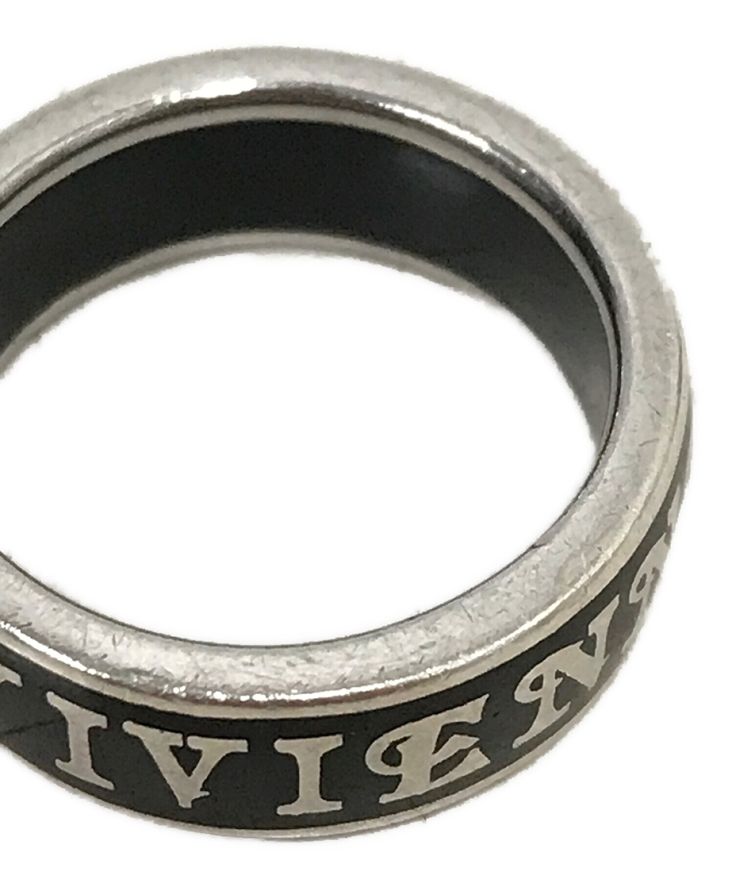 Vivienne Westwood (ヴィヴィアンウエストウッド) Conduit Street Ring ブラック×シルバー サイズ:9