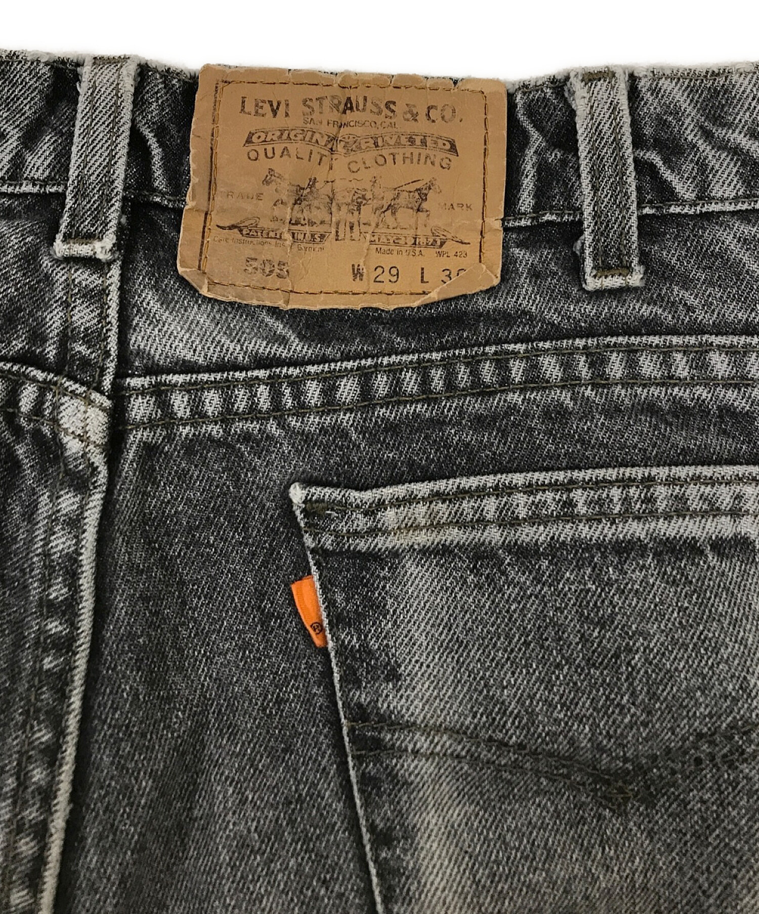 LEVI'S (リーバイス) 505/デニムパンツ ブラック サイズ:(W29)