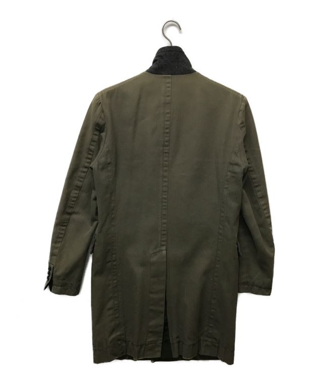 中古・古着通販】sacai (サカイ) ヘリンボーンコットンチェスターコート オリーブ サイズ:1｜ブランド・古着通販 トレファク公式【TREFAC  FASHION】スマホサイト