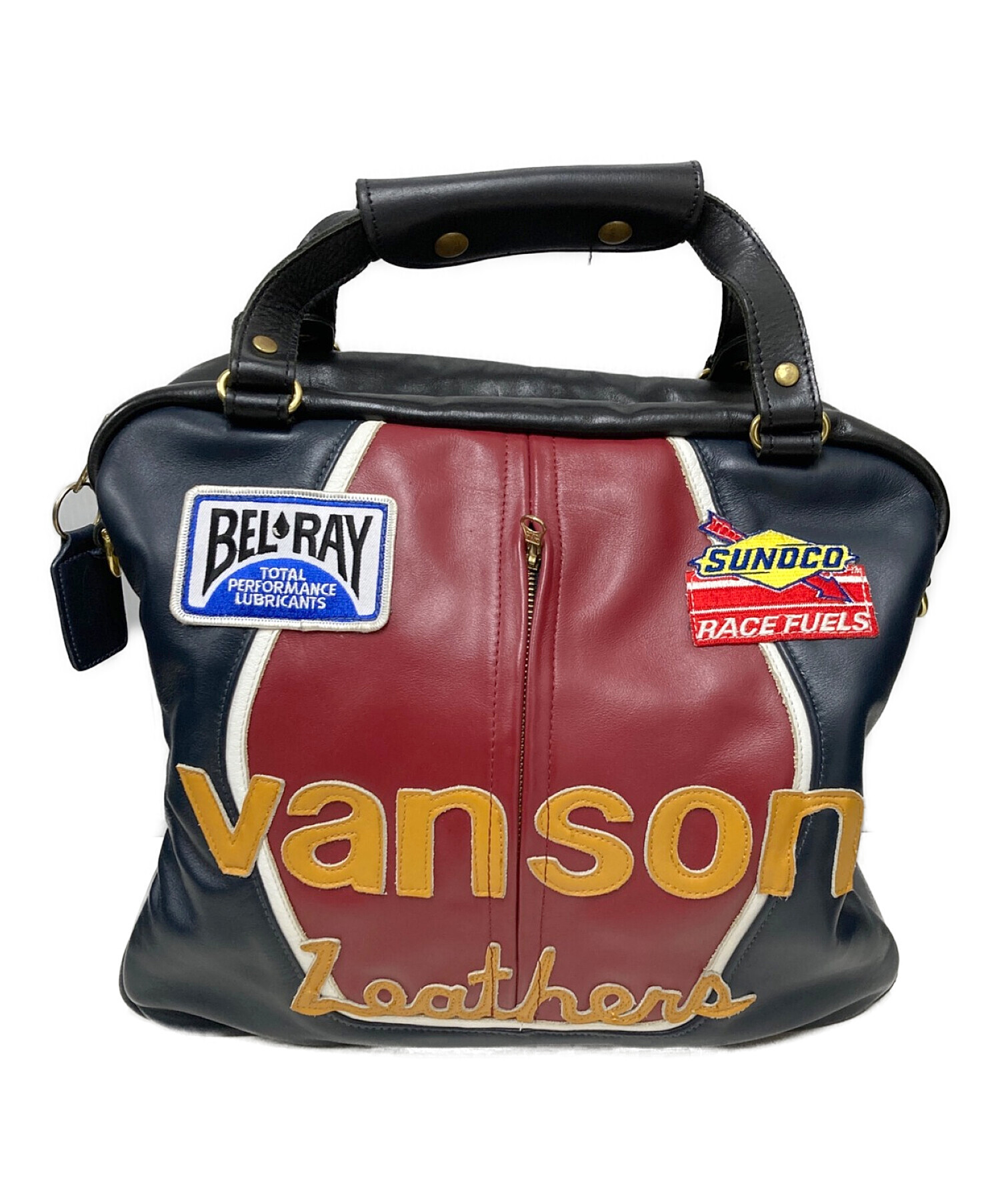 中古・古着通販】VANSON (バンソン) 2WAYレザーバッグ VANSON ブラック×ネイビー｜ブランド・古着通販 トレファク公式【TREFAC  FASHION】スマホサイト