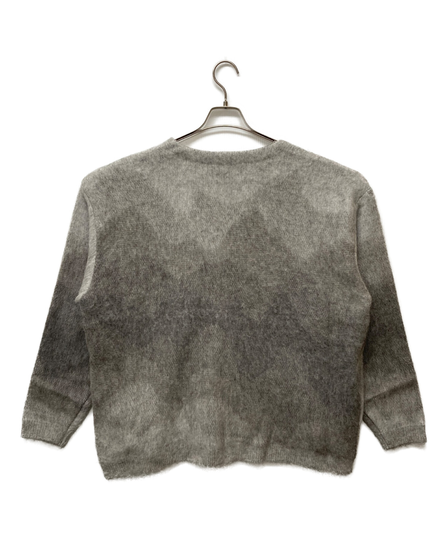 YOKE (ヨーク) GRADATION JACQUARD CARDIGAN グレー サイズ:2 未使用品