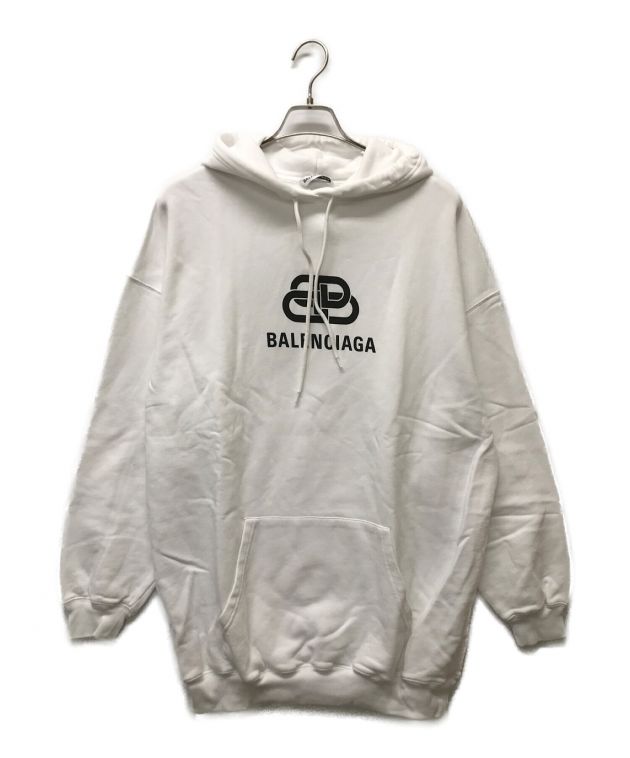 中古・古着通販】BALENCIAGA (バレンシアガ) BBロゴプルーバーパーカー ホワイト サイズ:S｜ブランド・古着通販  トレファク公式【TREFAC FASHION】スマホサイト