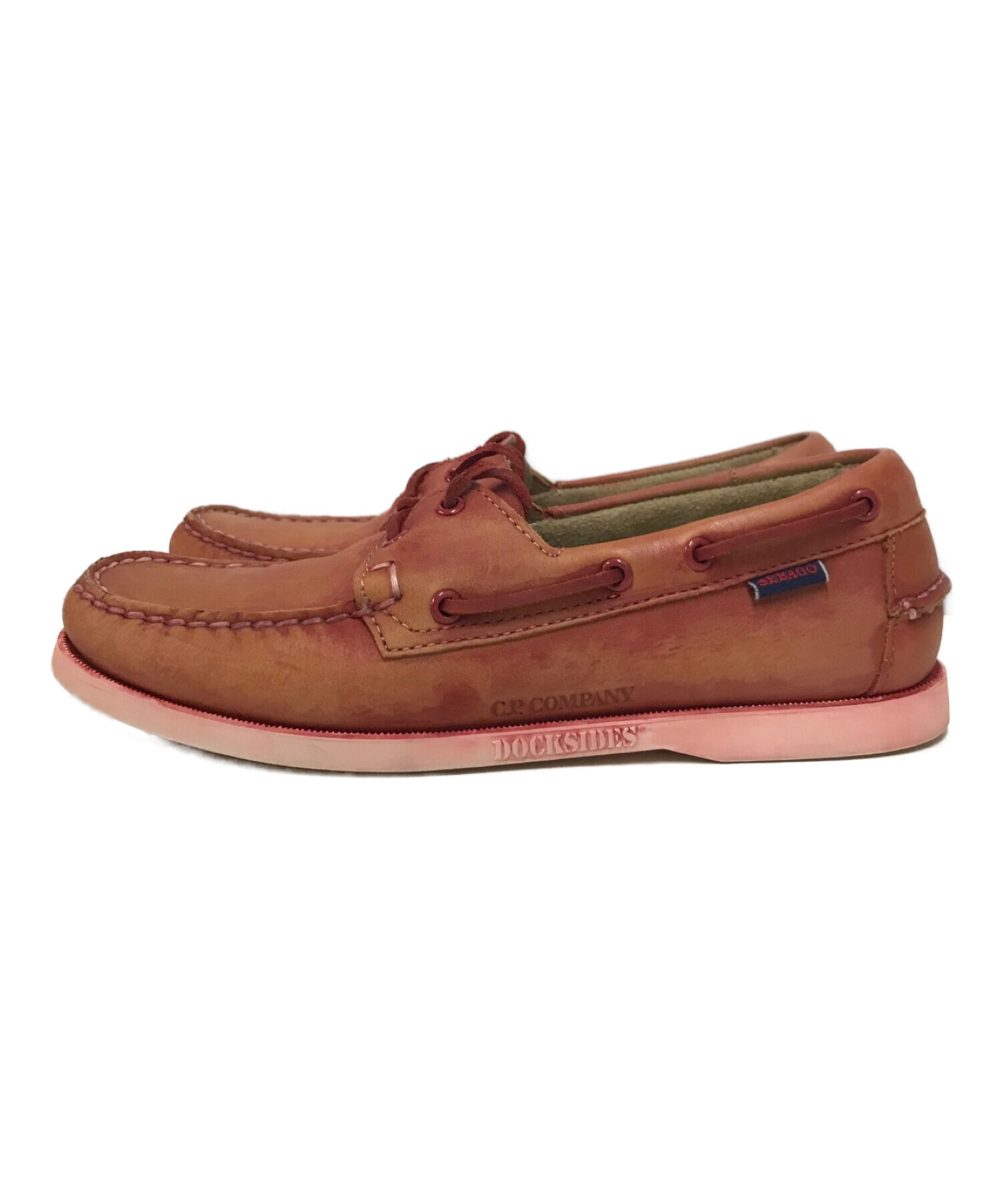 C.P COMPANY (シーピーカンパニー) SEBAGO (セバゴ) コラボデッキシューズ オレンジ サイズ:US8.5R