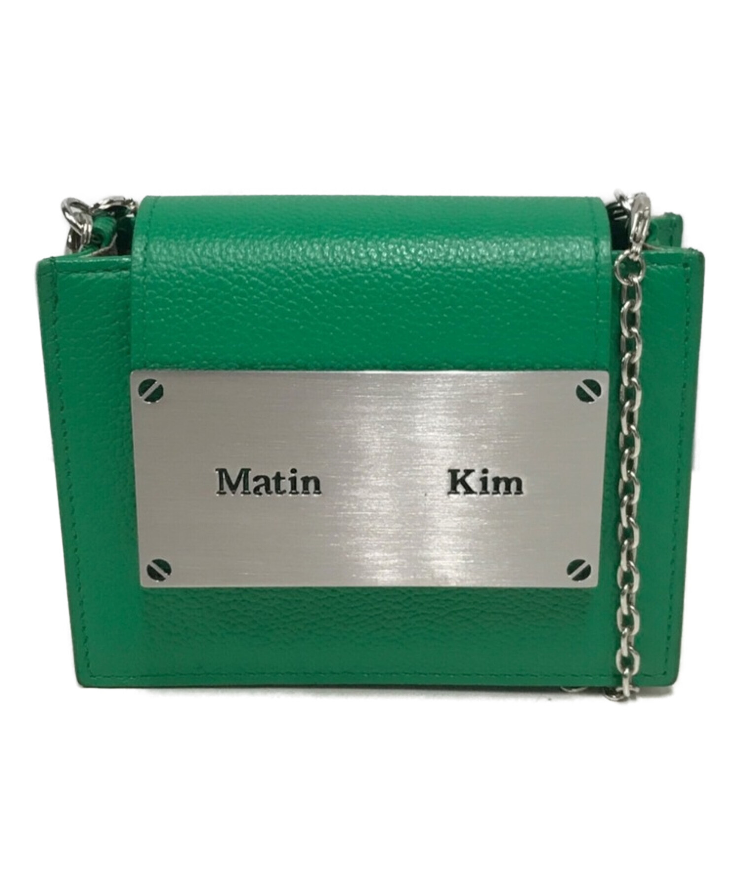 Matin Kim (マーティン・キム) アコーディオンミニチェーンショルダーバッグ グリーン サイズ:表記なし