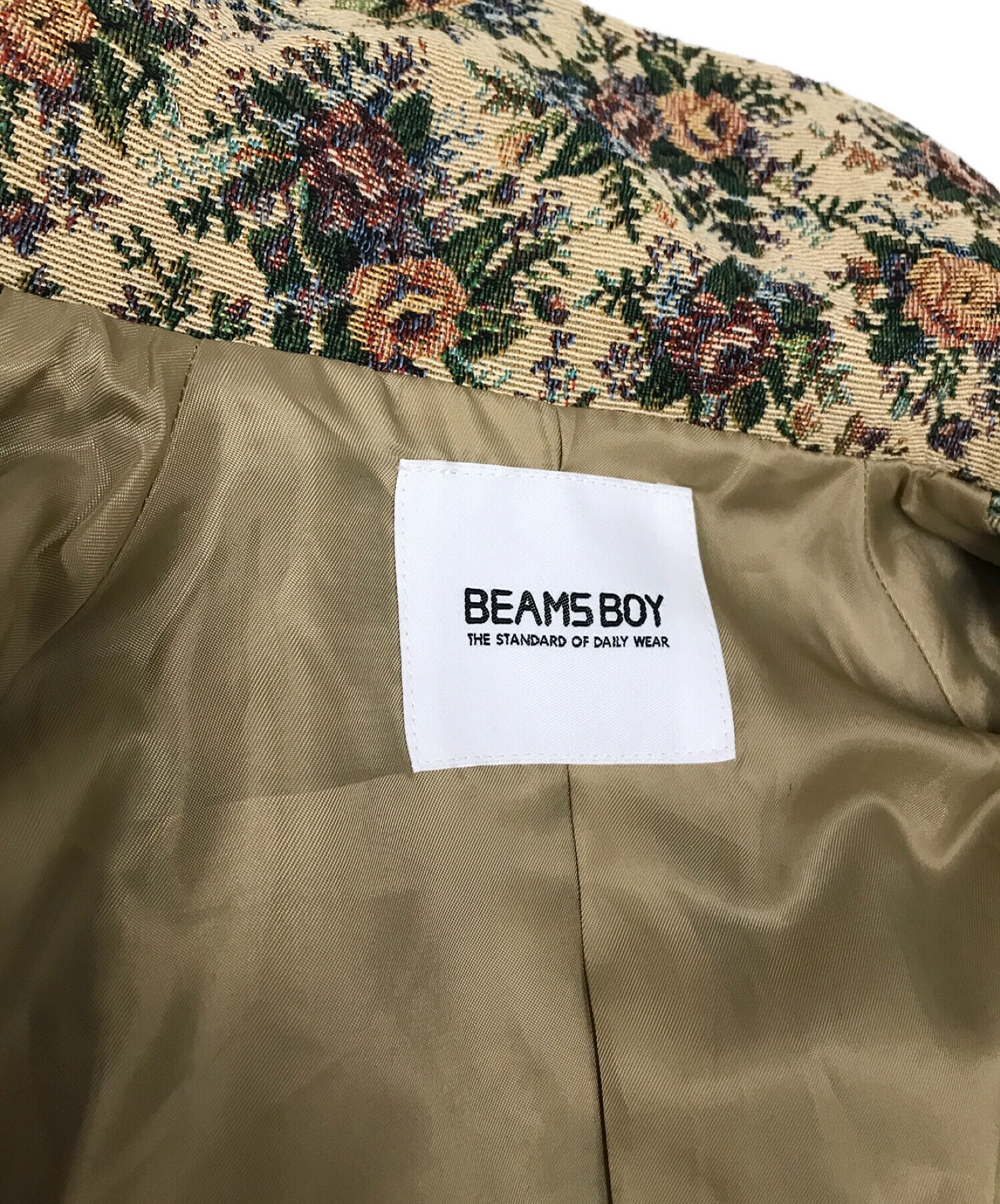 中古・古着通販】BEAMS BOY (ビームスボーイ) ゴブランフラワー バルマカーン コート ベージュ サイズ:Free｜ブランド・古着通販  トレファク公式【TREFAC FASHION】スマホサイト