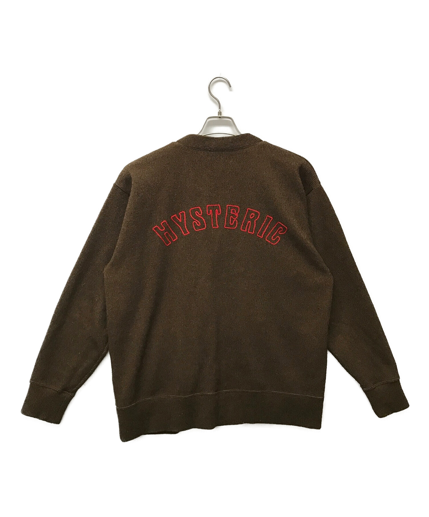 Hysteric Glamour (ヒステリックグラマー) SKULLワッペンカーディガン ブラウン サイズ:L