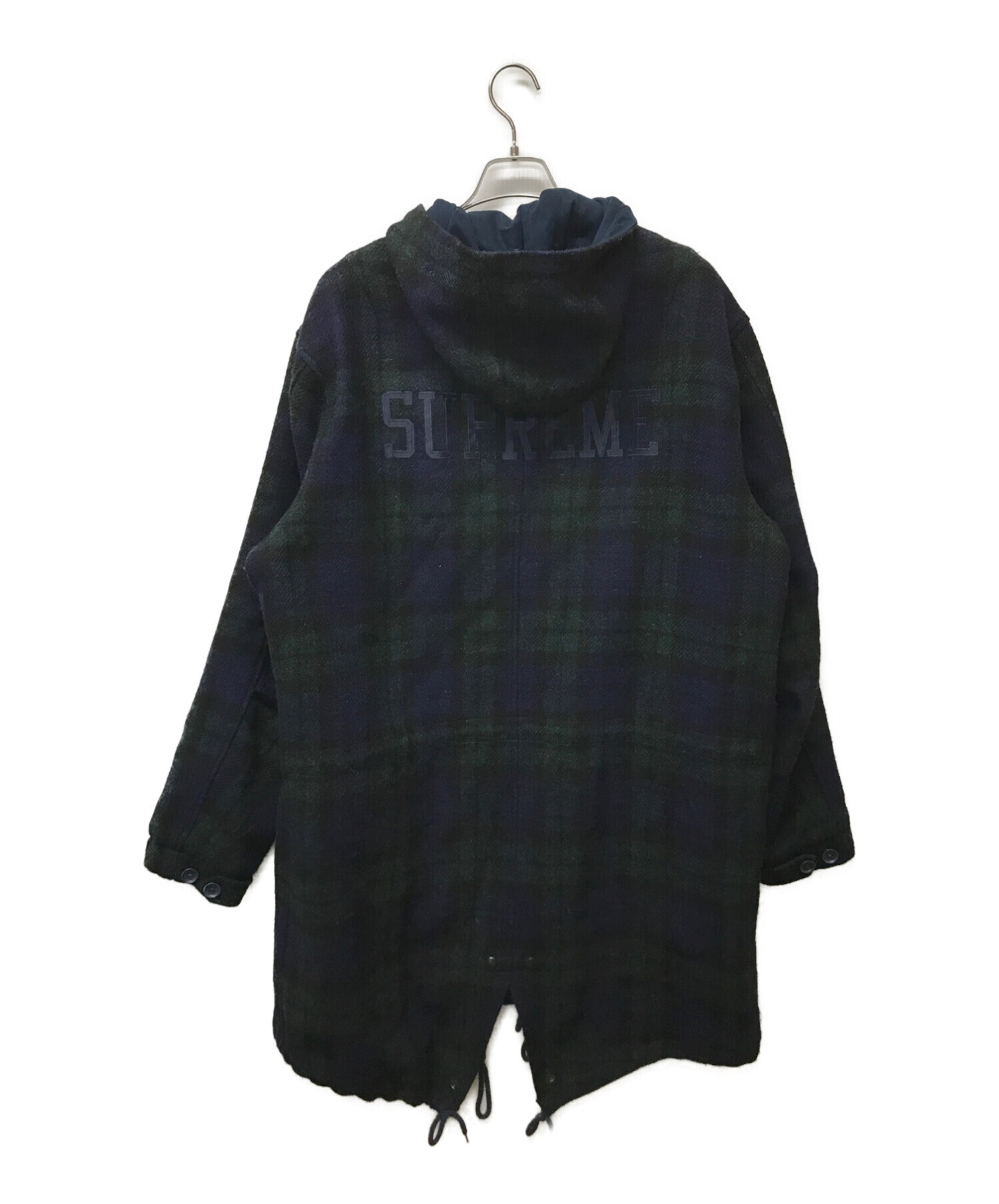 Supreme Harris Tweed (Supreme Harris Tweed) Harris Tweed (ハリスツイード) Wool  Fishtail Parka ネイビー サイズ:XL